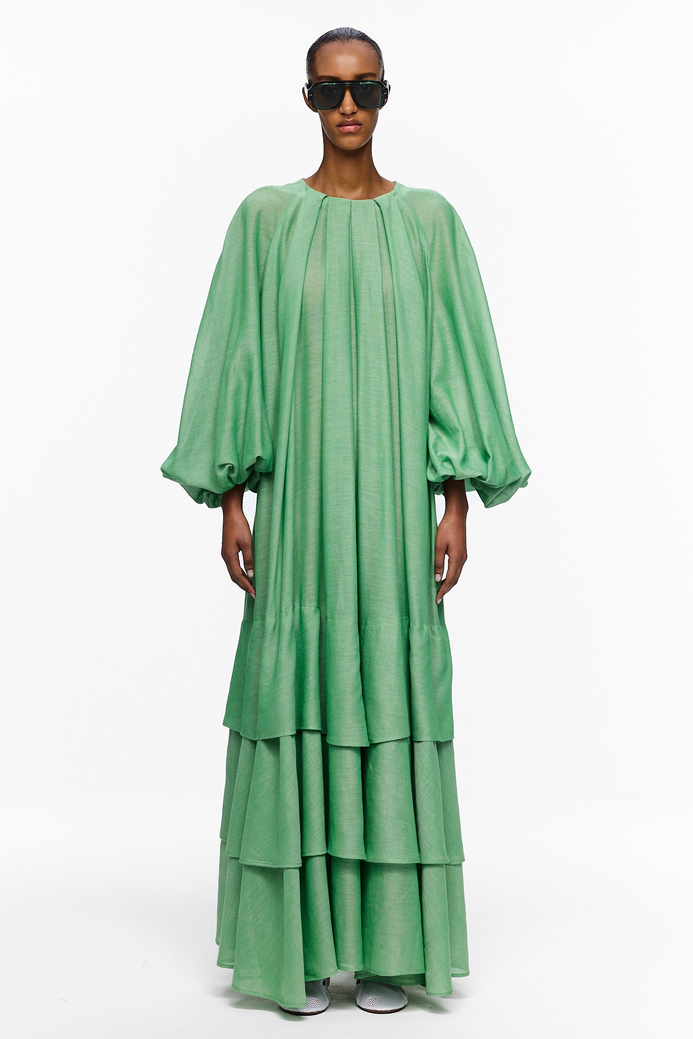 maxi kelly green dress The Tiered Touareg Sky Blue Bridal Shower Silky pleated polyester for Sold By:1 Each coo: Tunisia