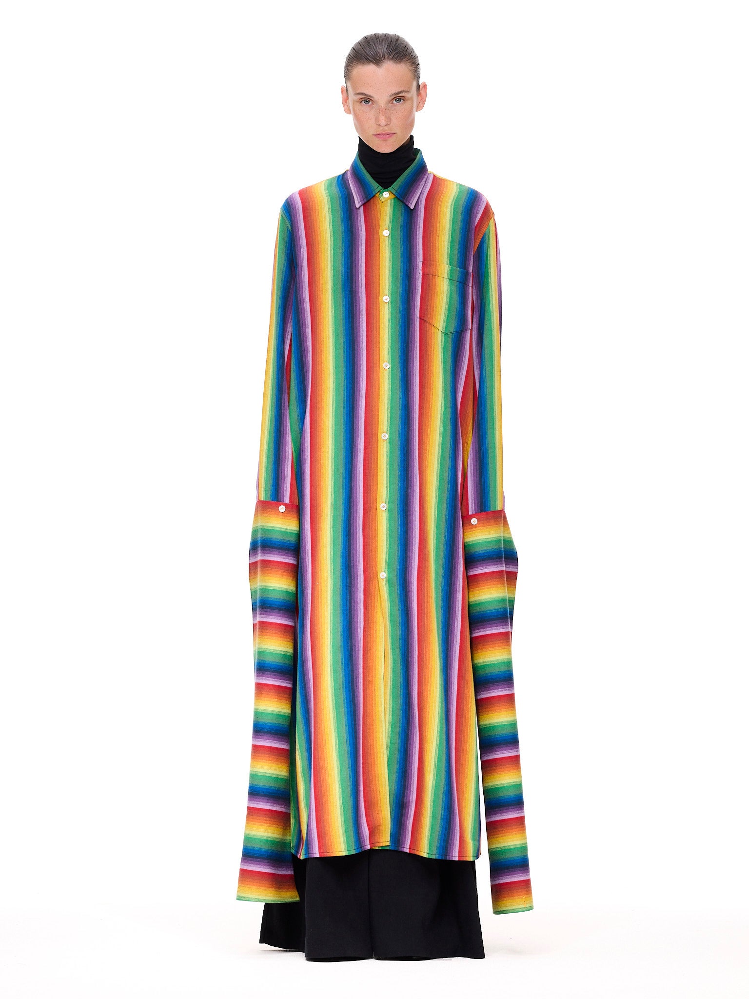 The XL French Cuff Shirt : Rainbow