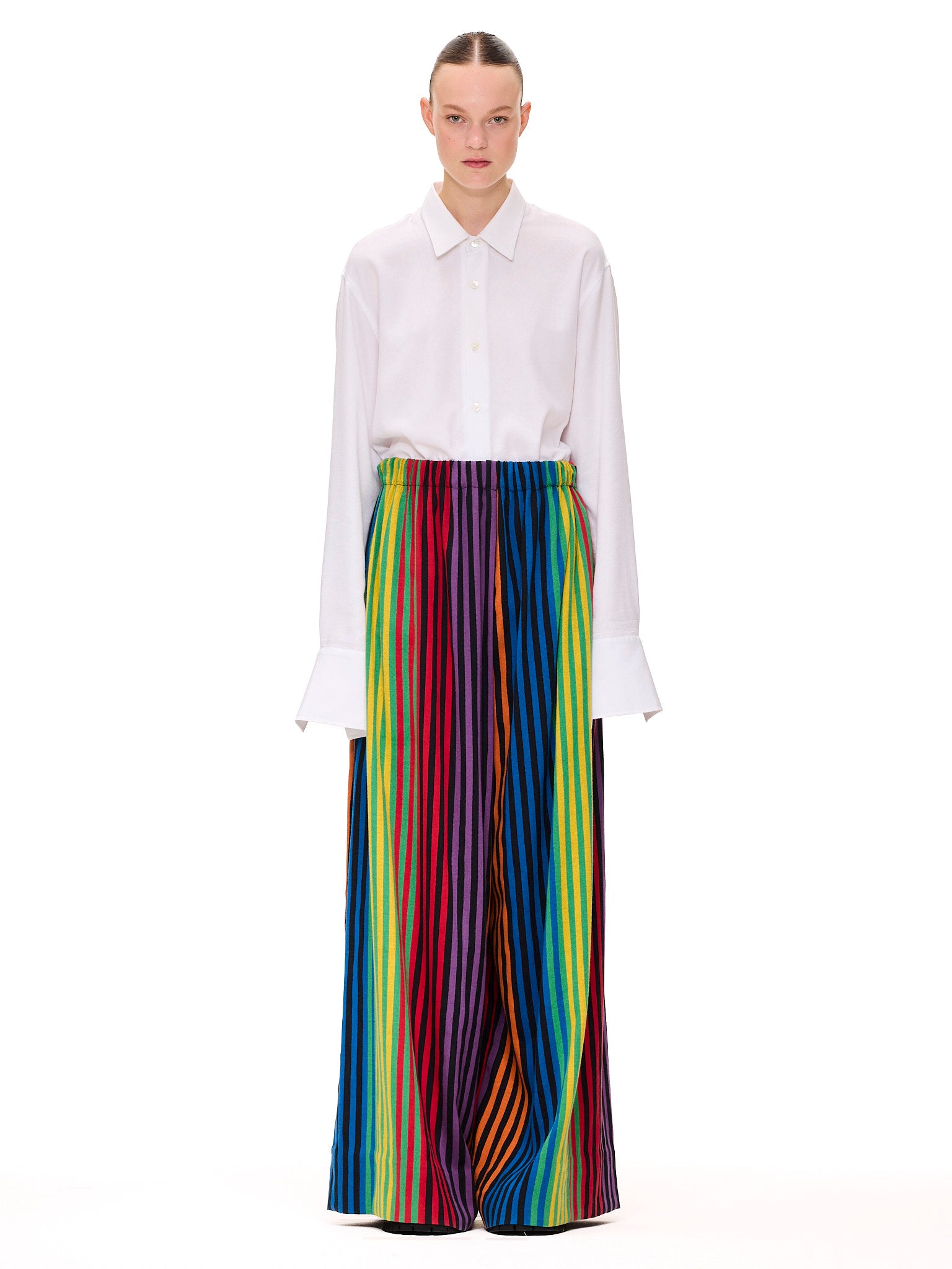 The Wide Leg Pant : Stripe 46