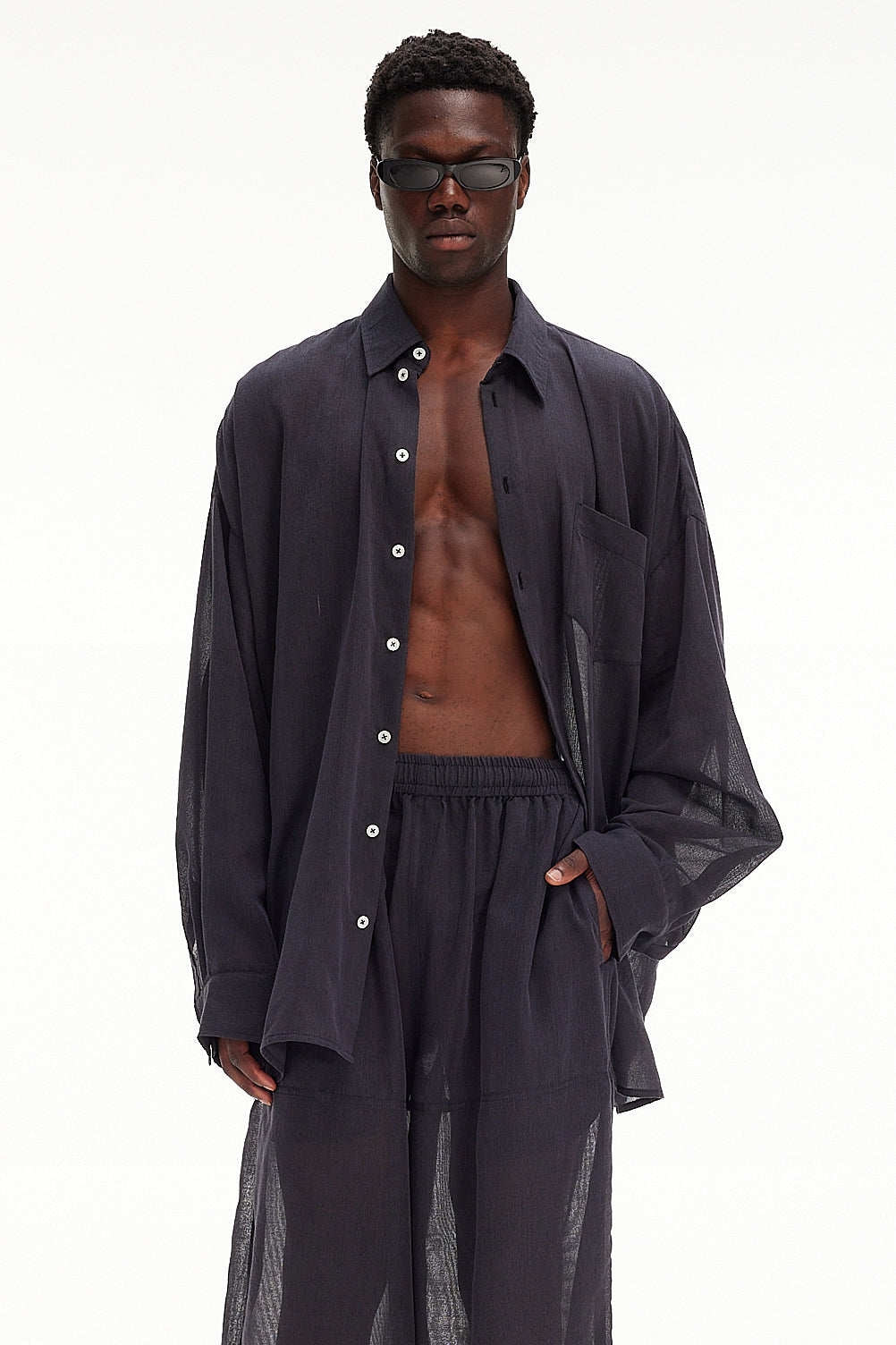 The Oversized Shirt - Charcoal