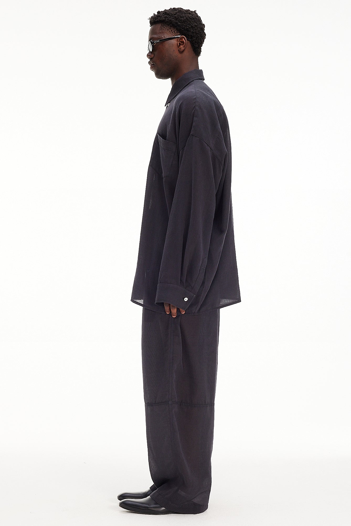 The Oversized Shirt - Charcoal