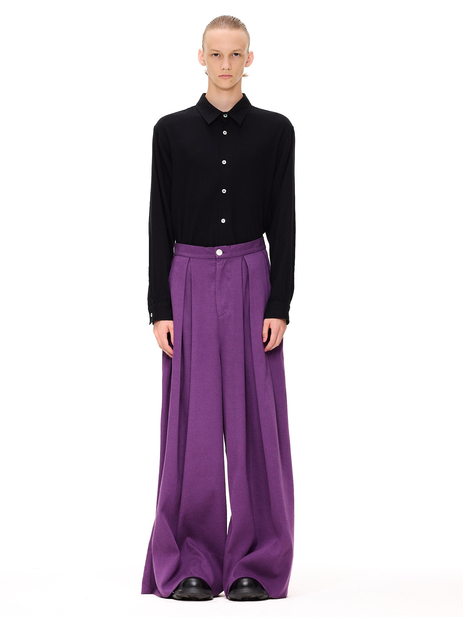 The High Waisted Trouser : Purple