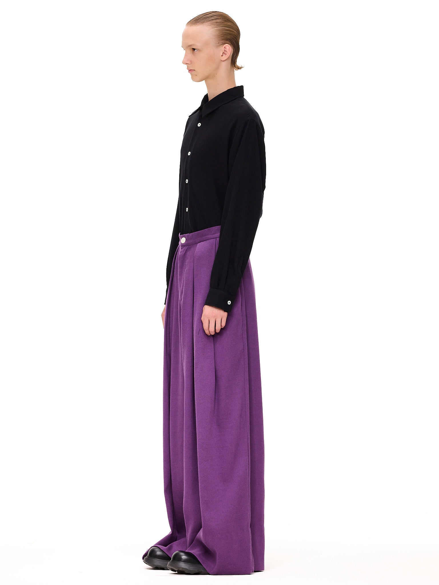 The High Waisted Trouser : Purple