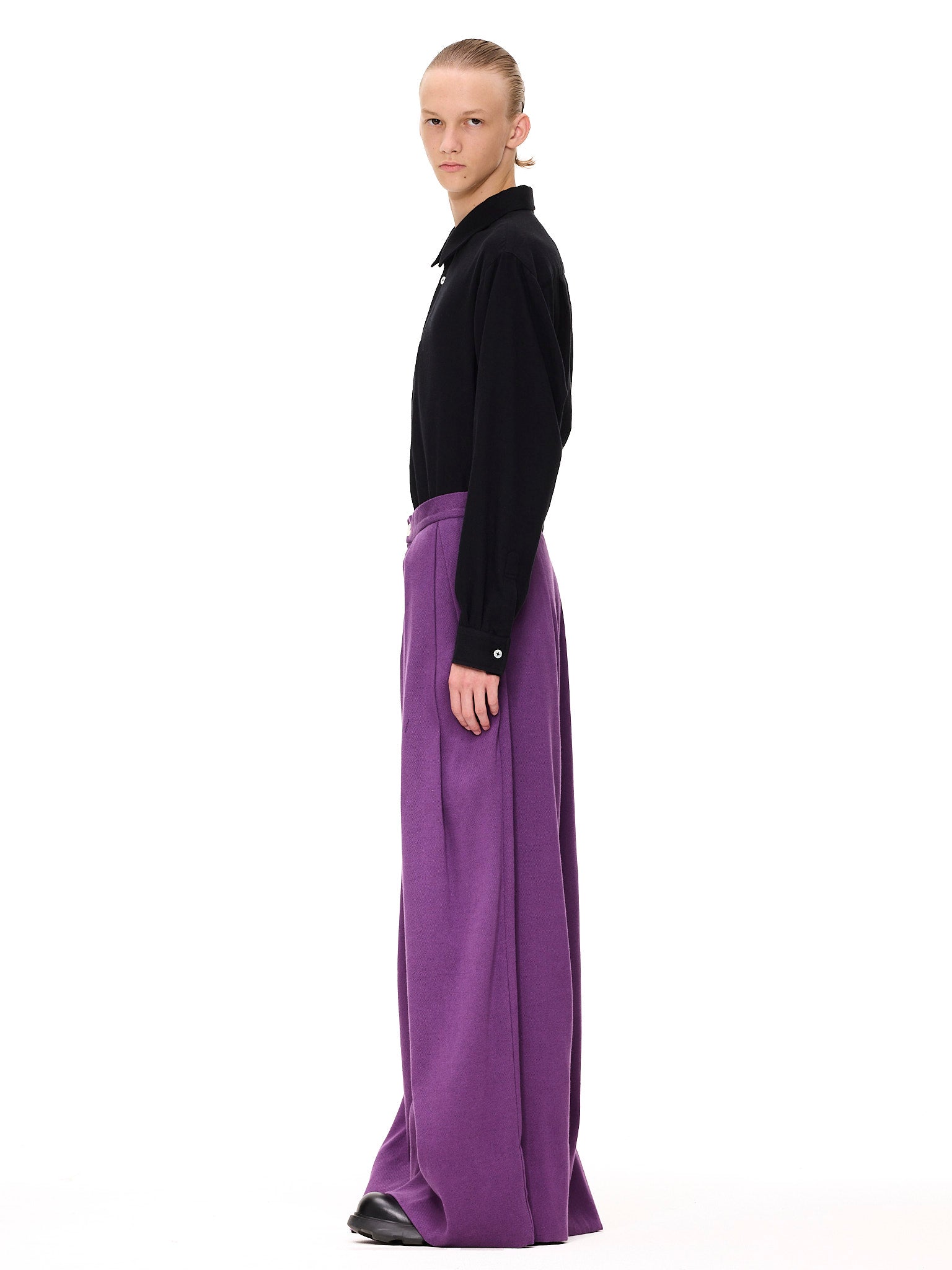 The High Waisted Trouser : Purple