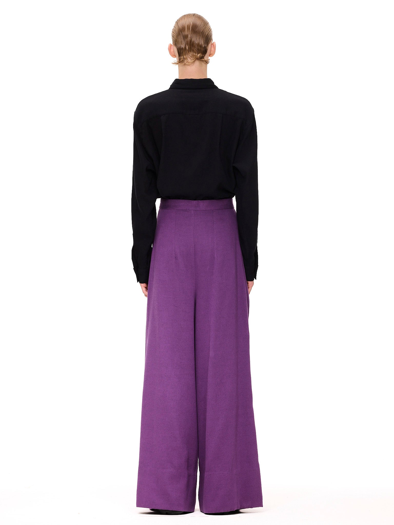 The High Waisted Trouser : Purple