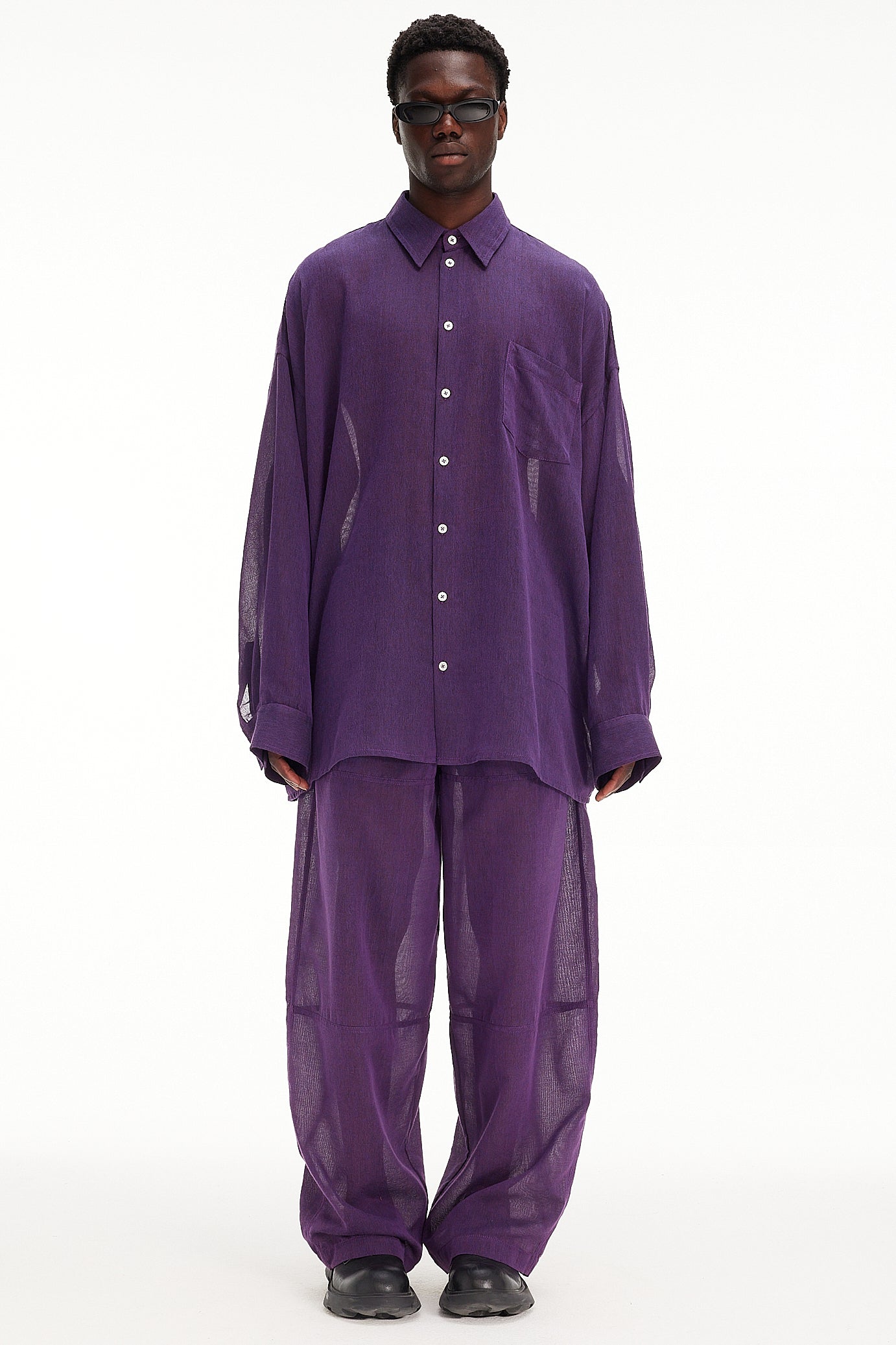 The Oversized Shirt - Purple