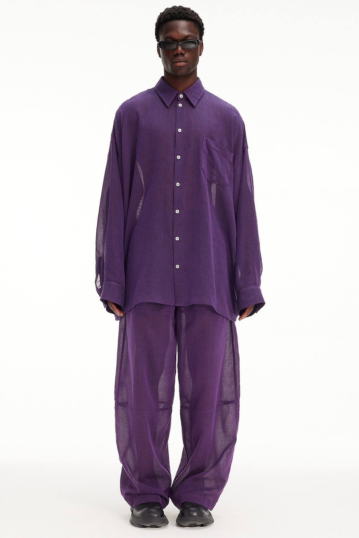 The Oversized Shirt - Purple