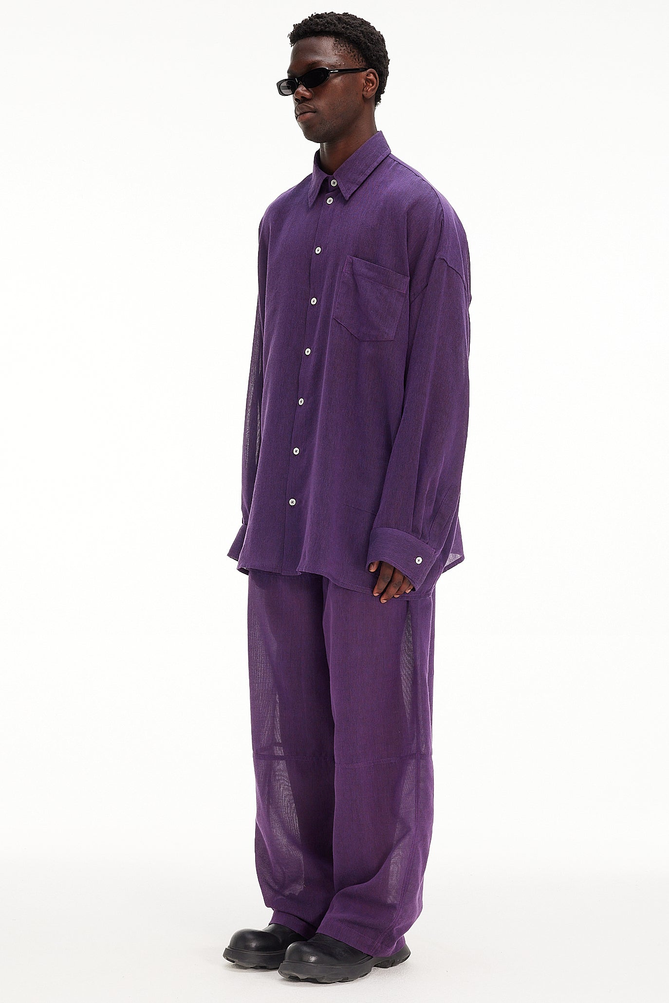 The Oversized Shirt - Purple