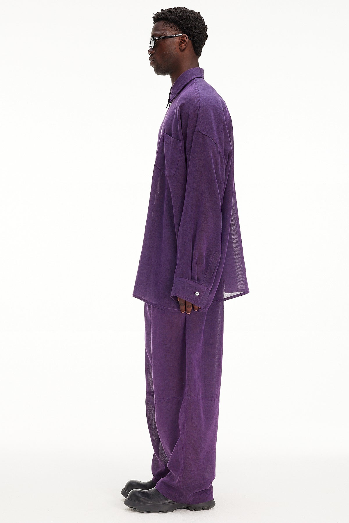 The Oversized Shirt - Purple