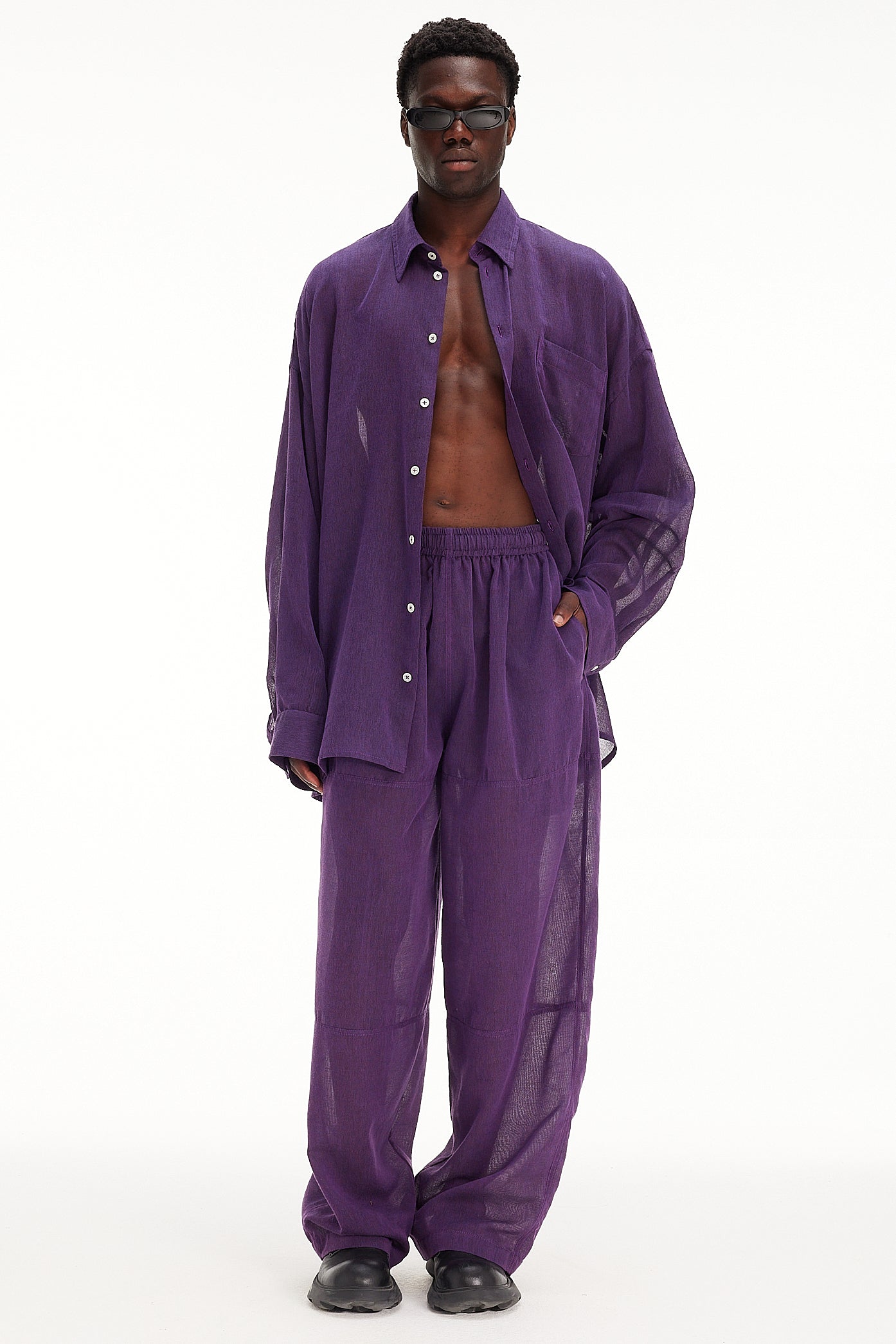 The Oversized Shirt - Purple