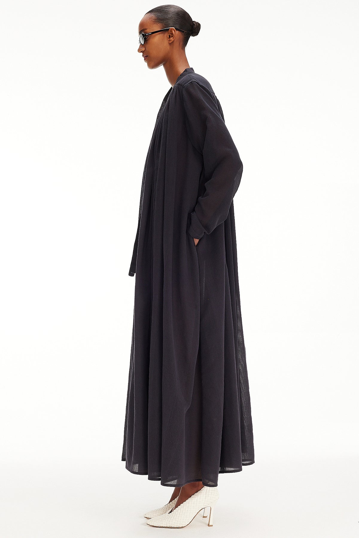 The Tie Dress - Charcoal