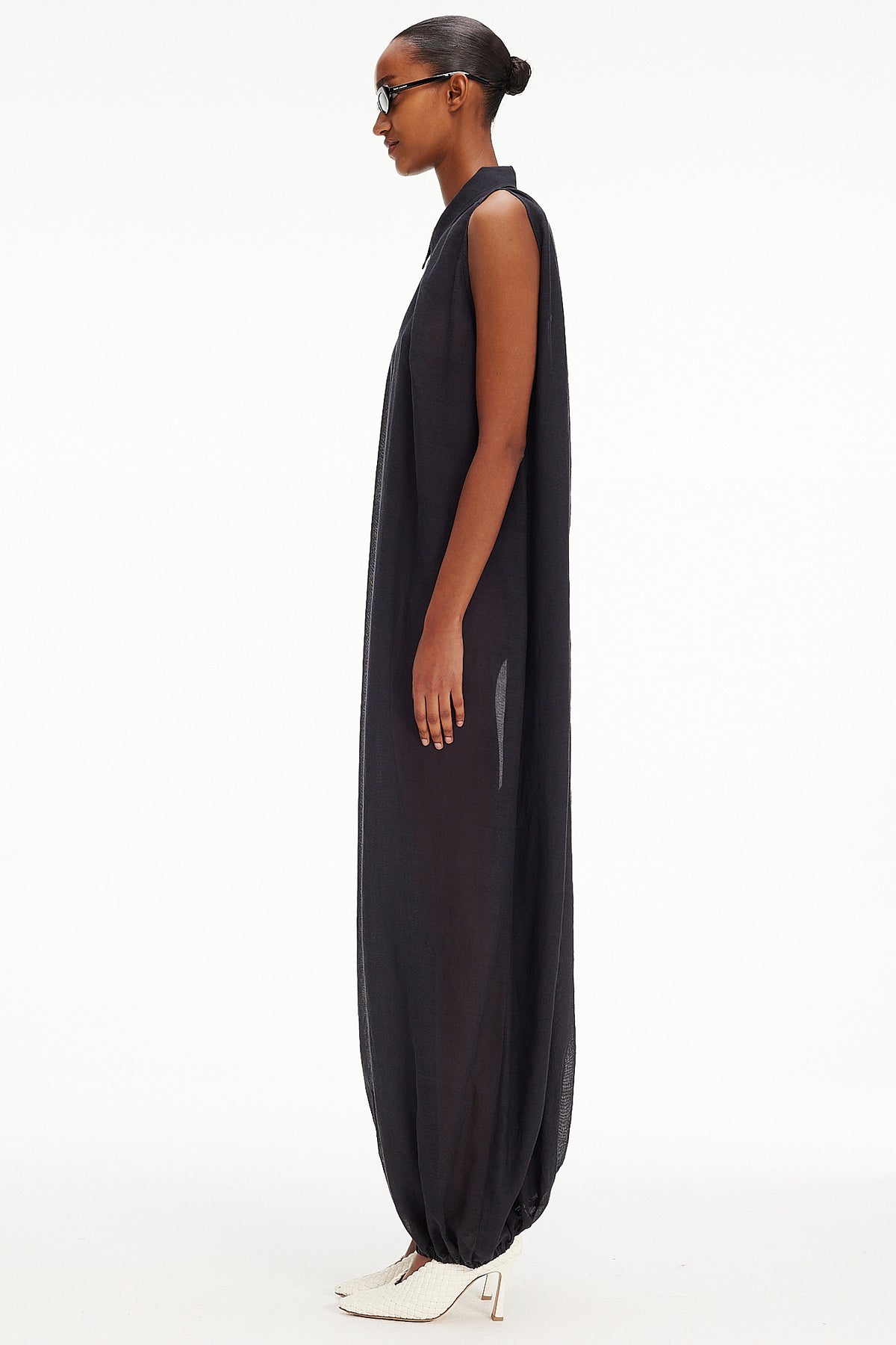 The Halter Balloon Jumpsuit -  Charcoal