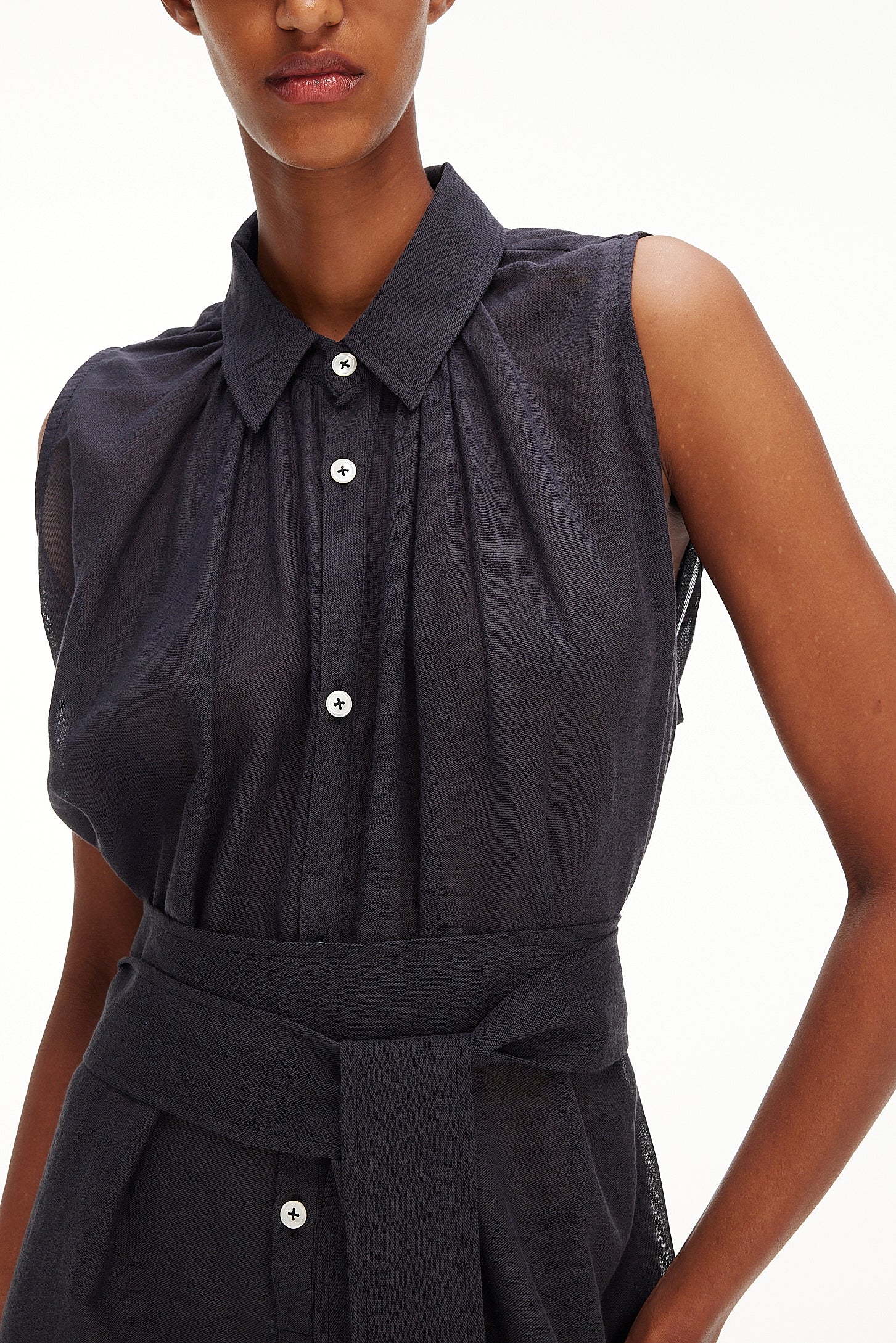 The Halter Balloon Jumpsuit -  Charcoal