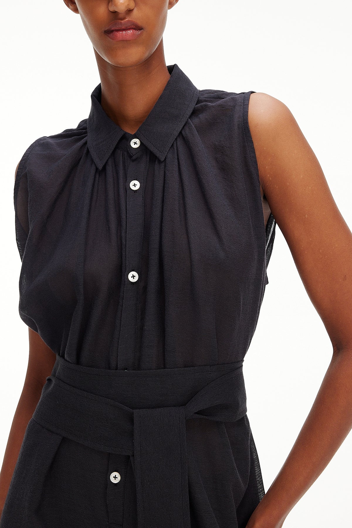 The Halter Balloon Jumpsuit -  Charcoal