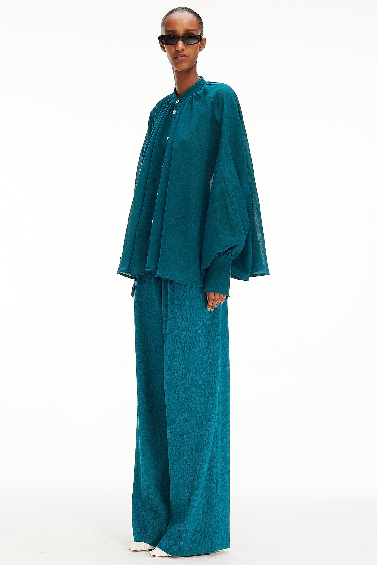 The Cape Blouse - Blue Sapphire