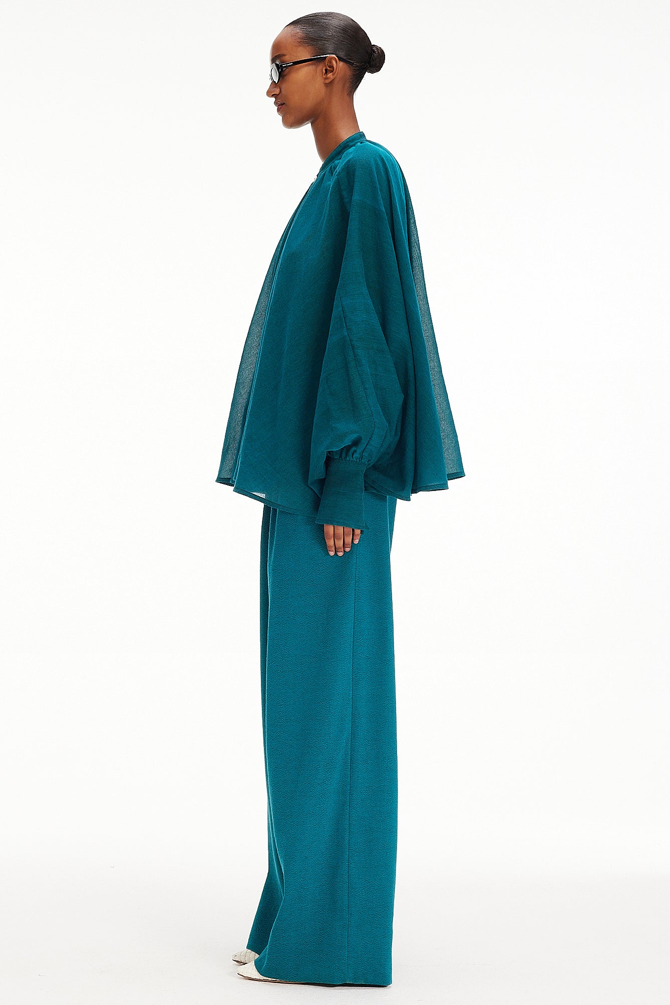 The Cape Blouse - Blue Sapphire