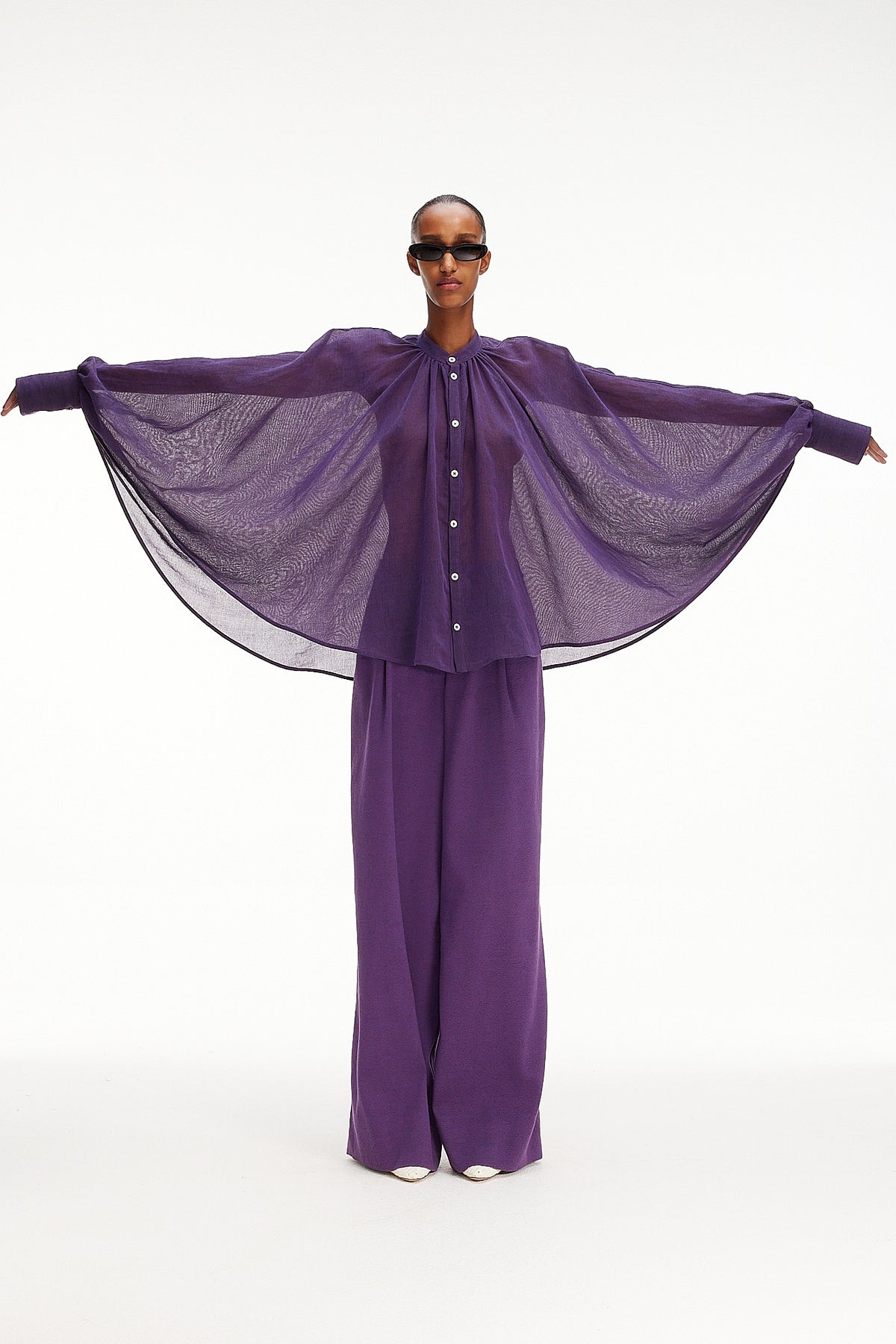 The Cape Blouse - Purple