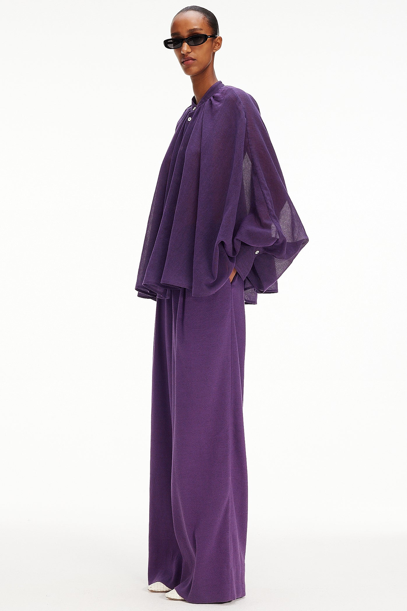 The Cape Blouse - Purple