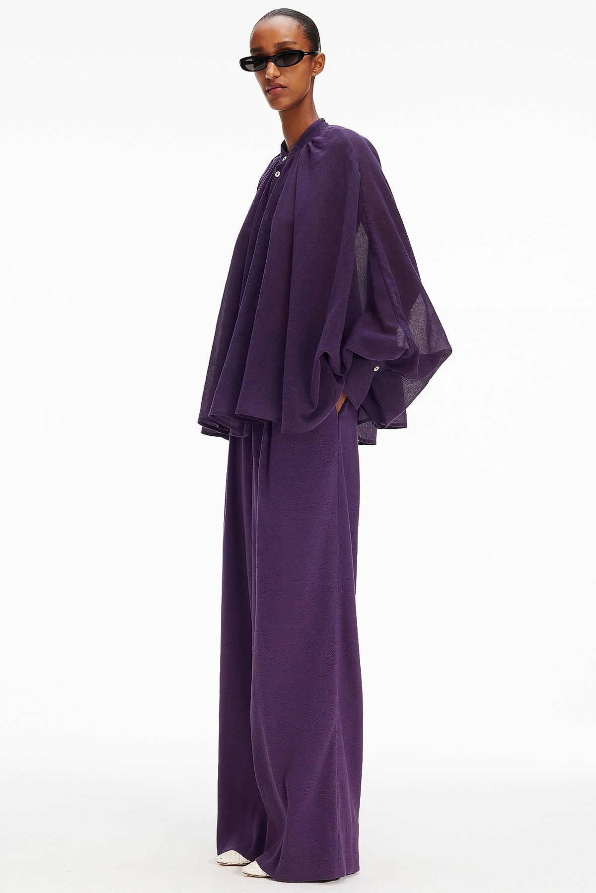 The Cape Blouse - Purple