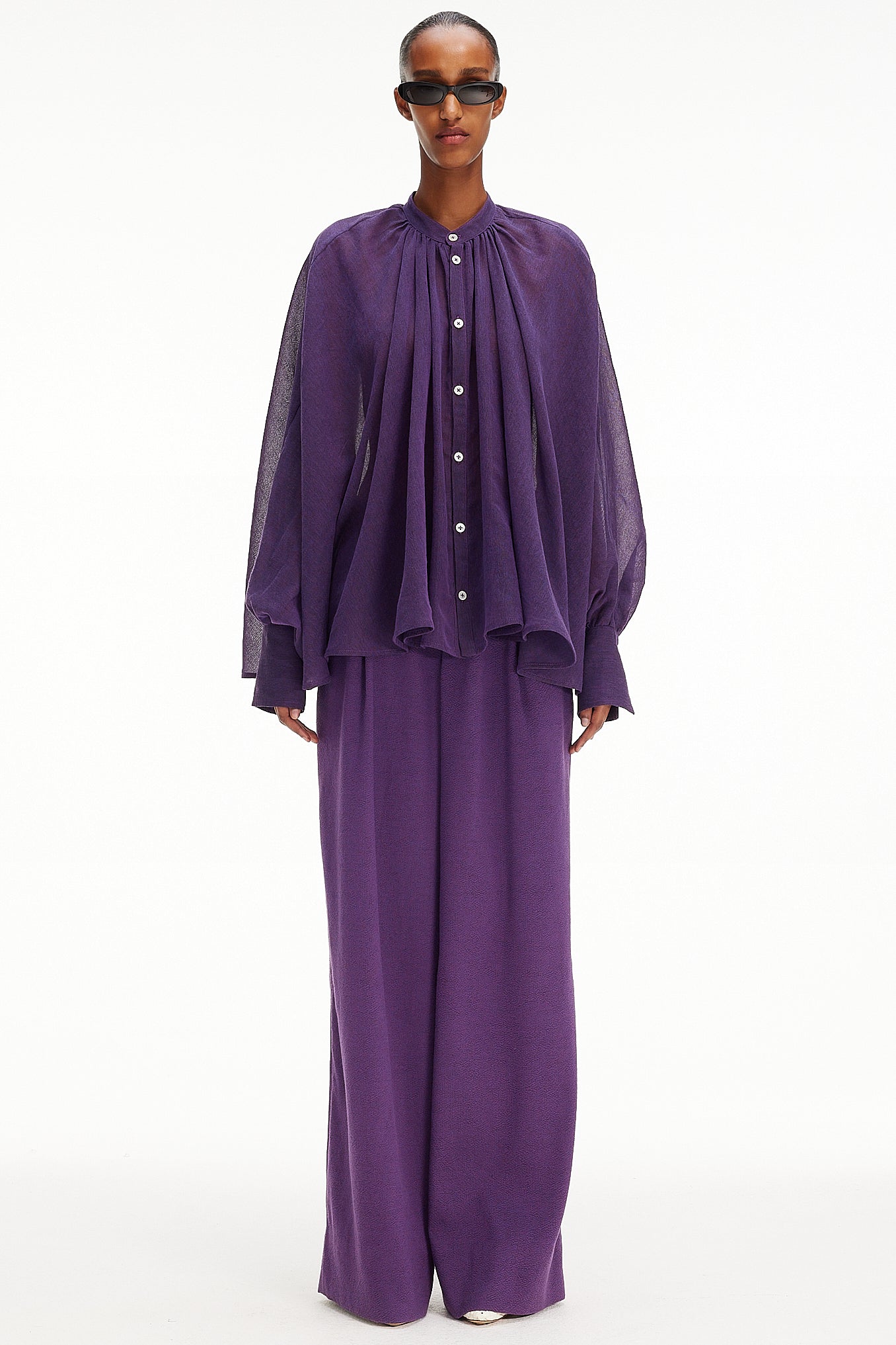 The Cape Blouse - Purple