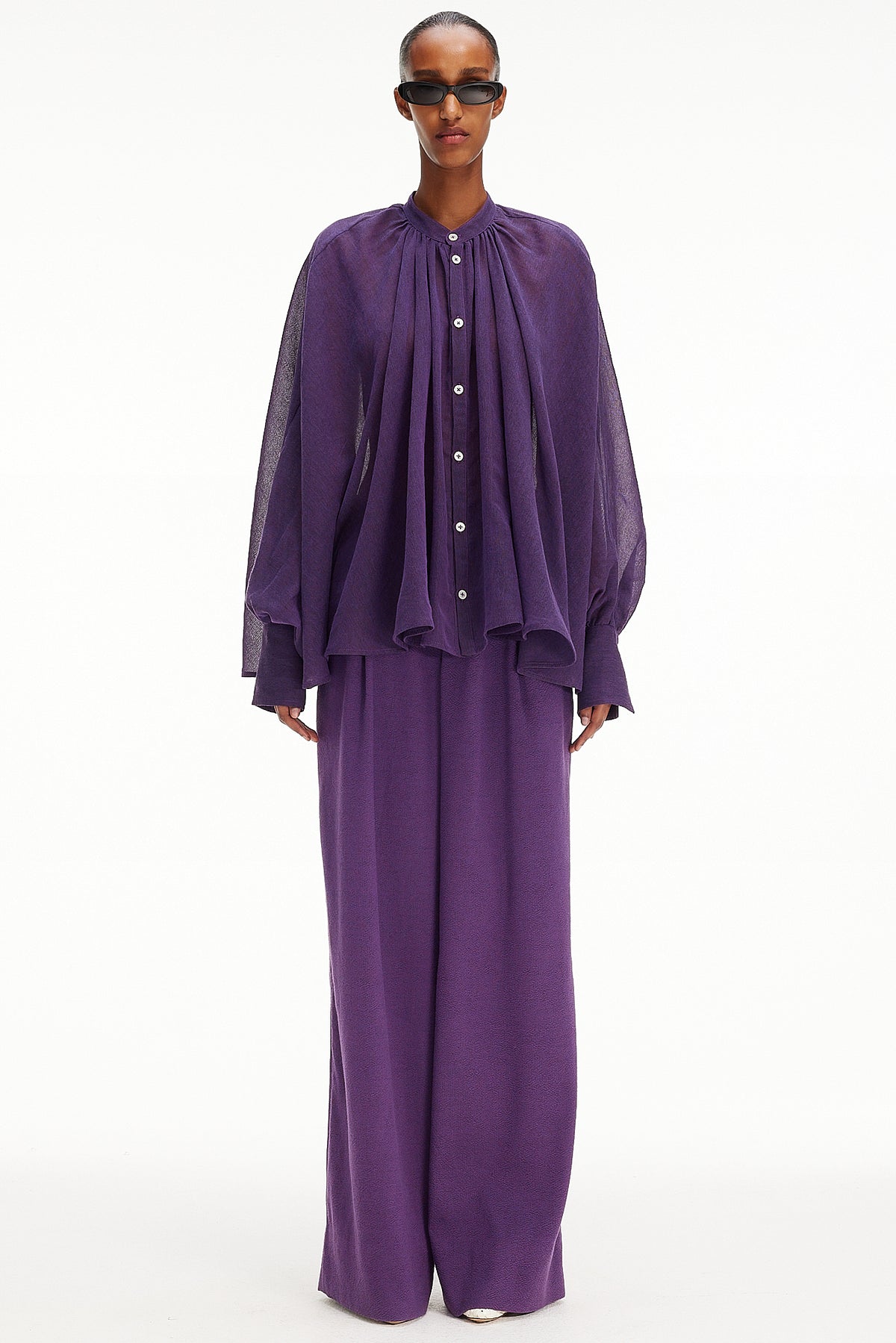 The Cape Blouse - Purple