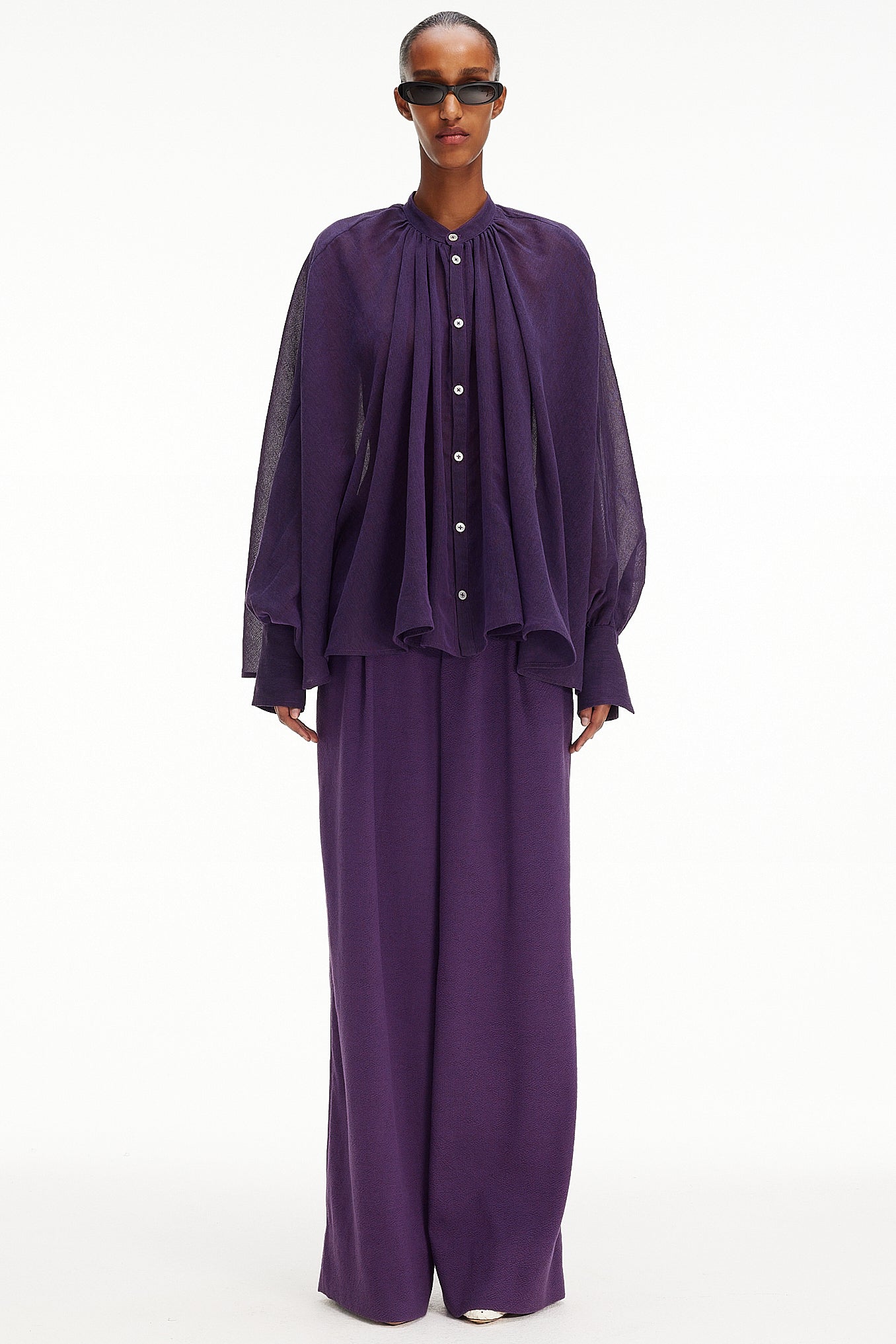 The Cape Blouse - Purple