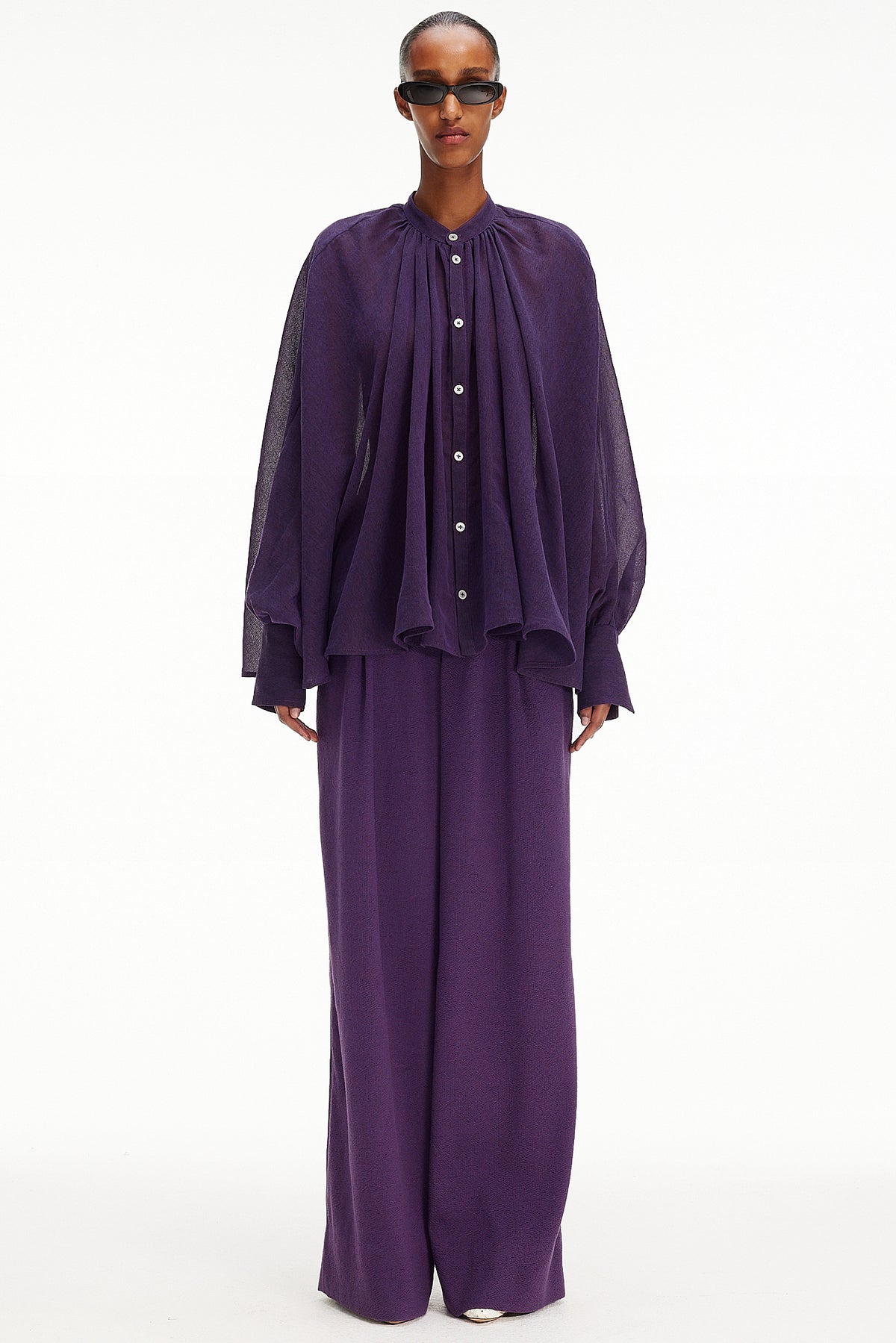 The Cape Blouse - Purple