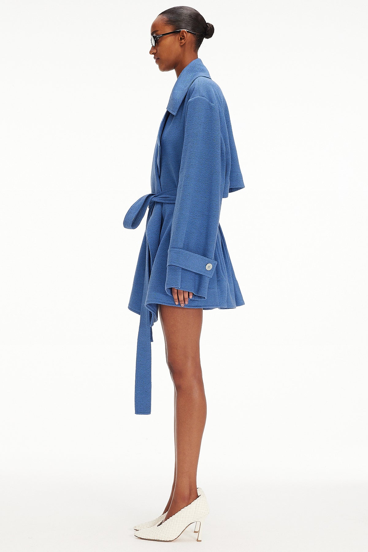 The Cropped Trench Coat : Parisien Blue