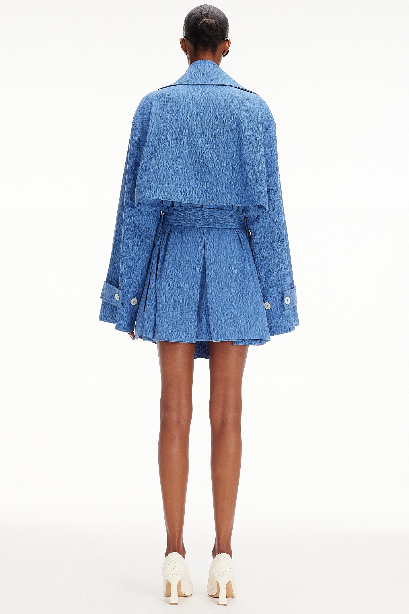The Cropped Trench Coat : Parisien Blue