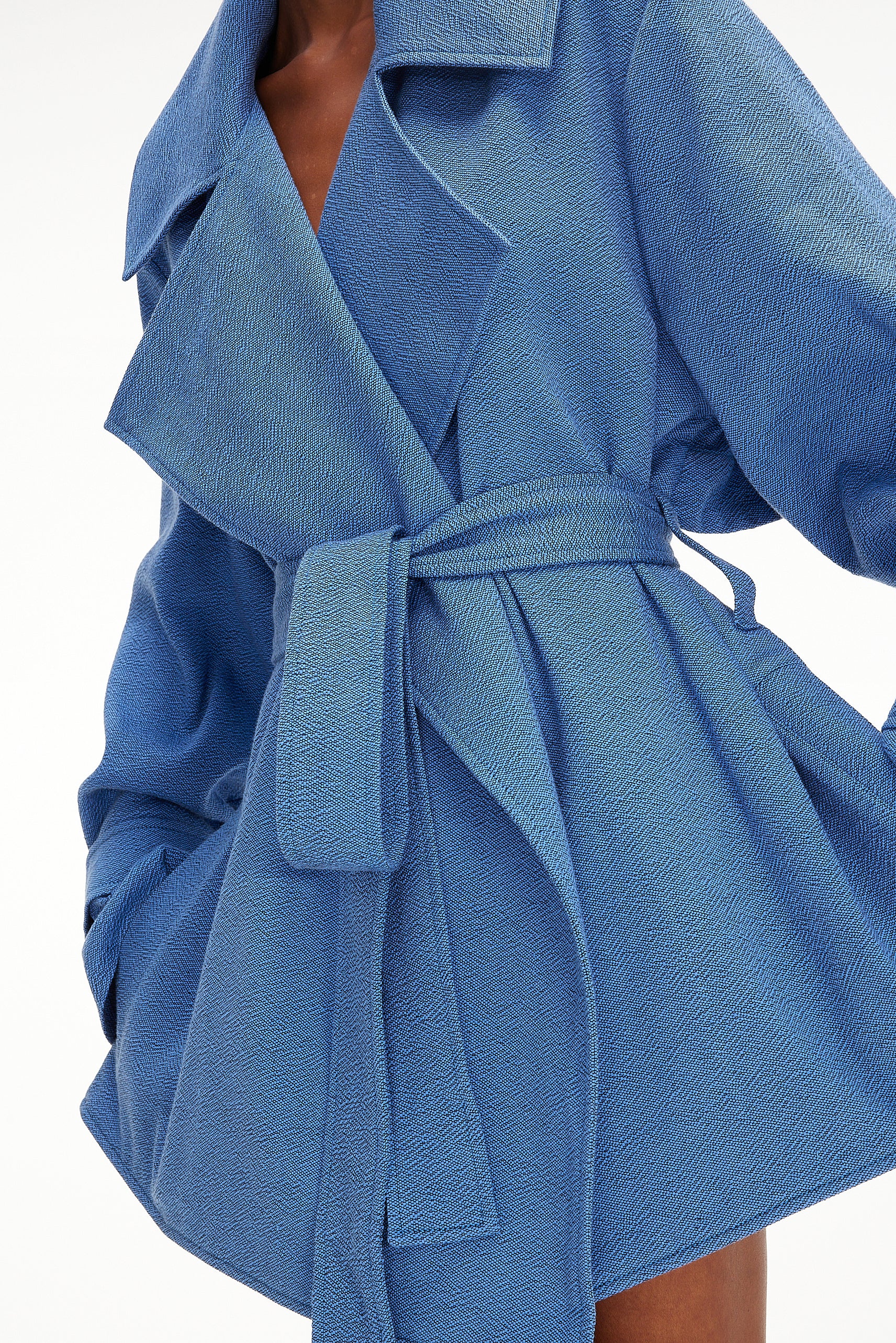 The Cropped Trench Coat : Parisien Blue