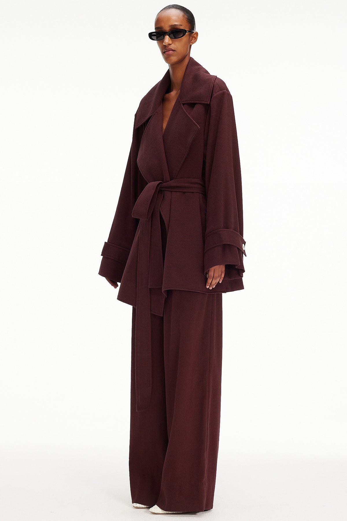 The Cropped Trench Coat : Mahogany