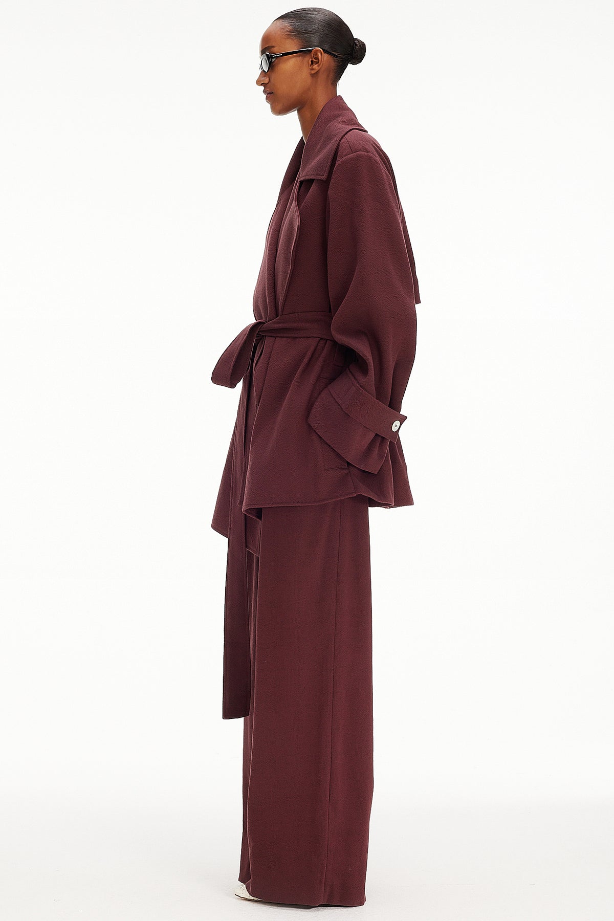 The Cropped Trench Coat : Mahogany