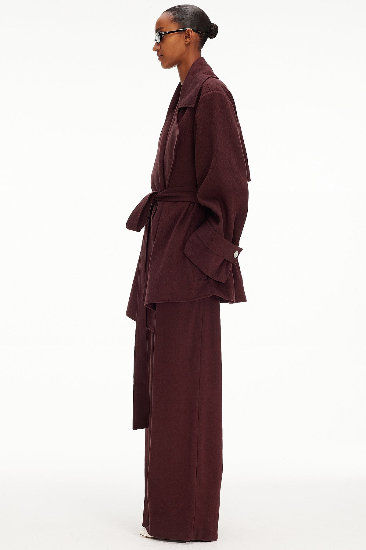 The Cropped Trench Coat : Mahogany