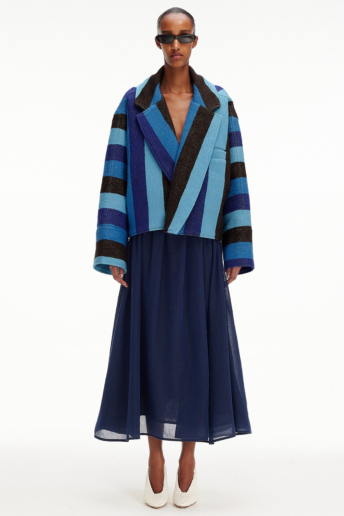 The Cropped Jacket : Stripe 57 Boucle