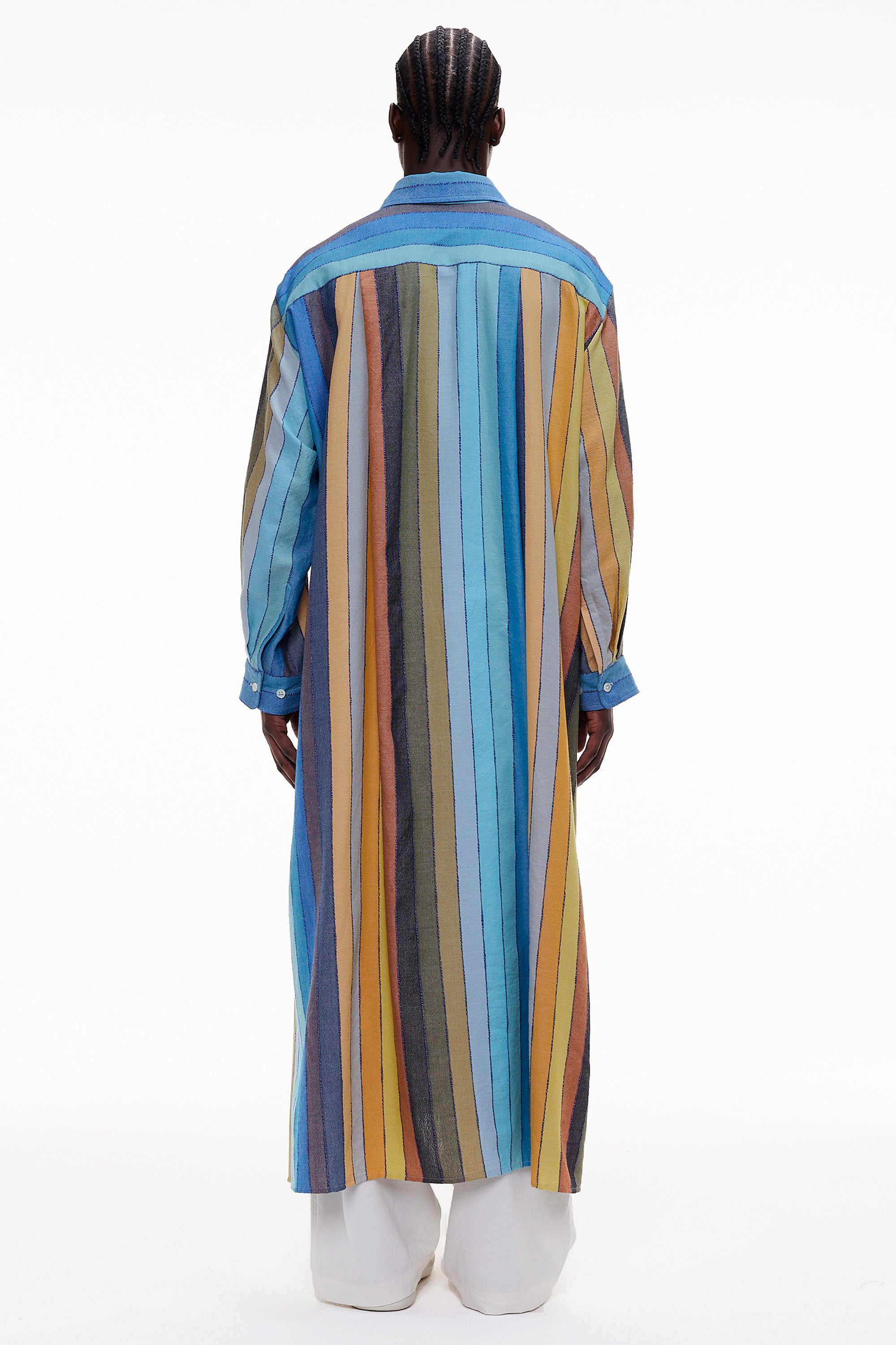 The Drawstring Shirt Dress - Stripe 29