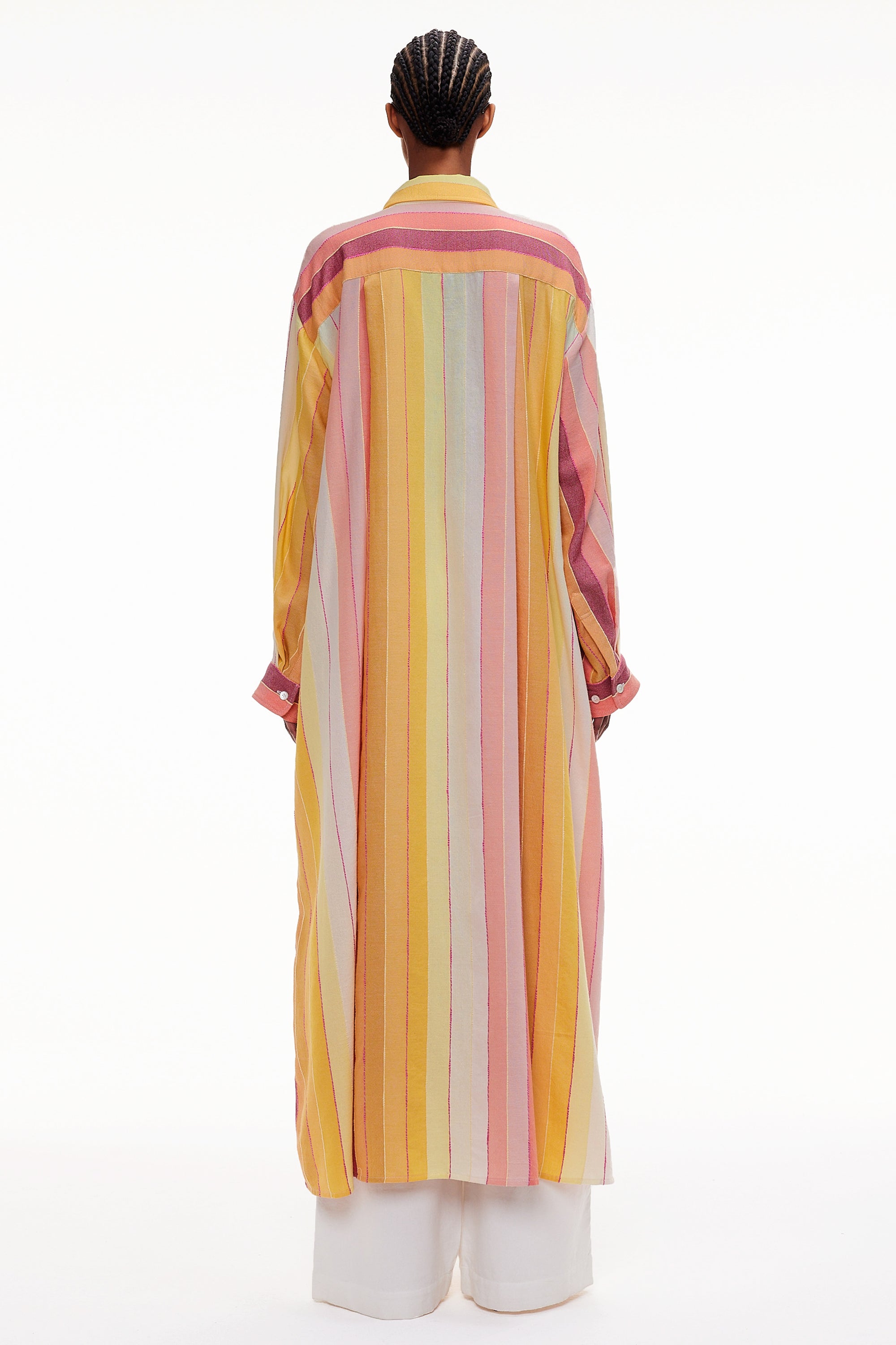 The Drawstring Shirt Dress - Stripe 81