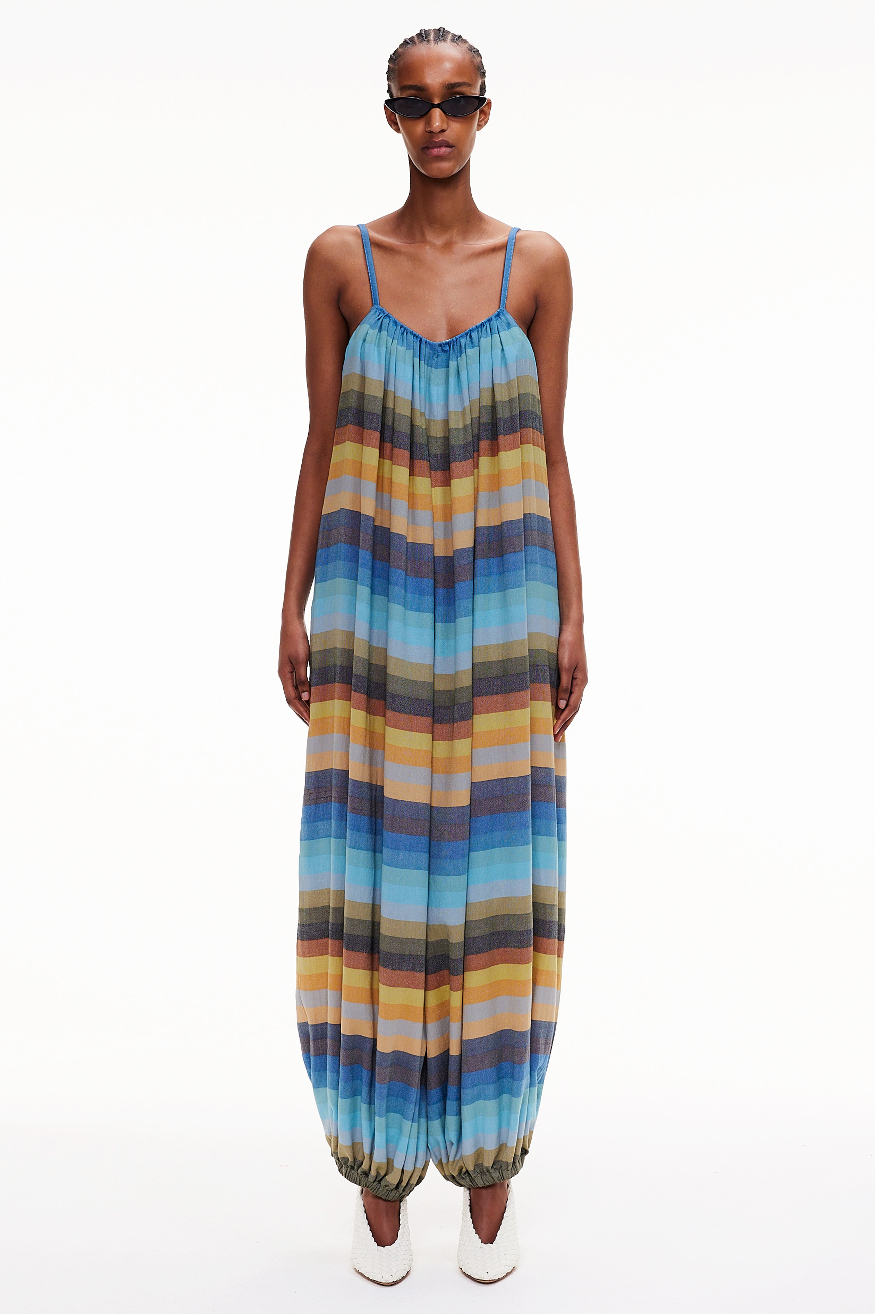 The Balloon Jumpsuit - Stripe 34