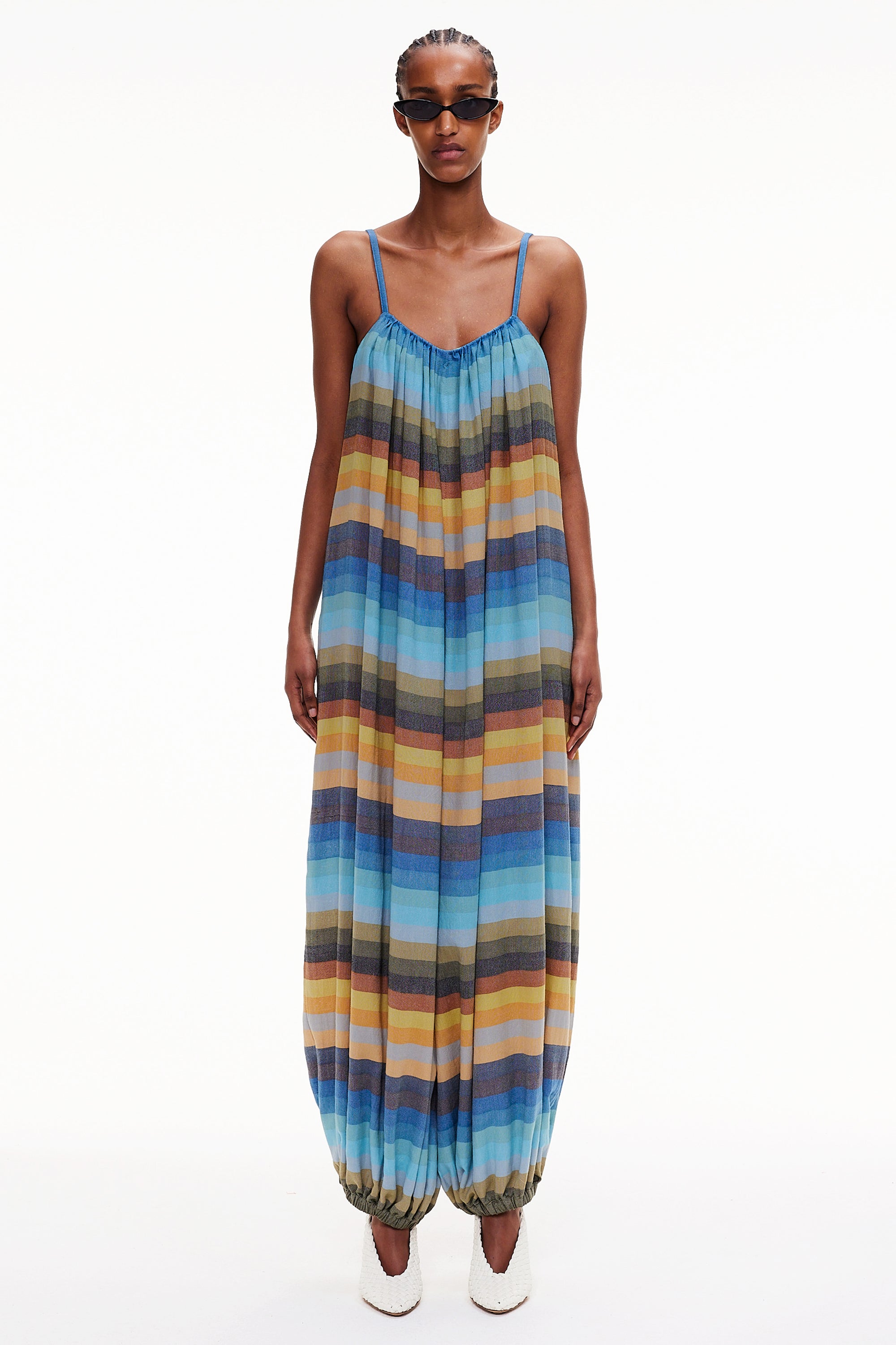 The Balloon Jumpsuit - Stripe 34