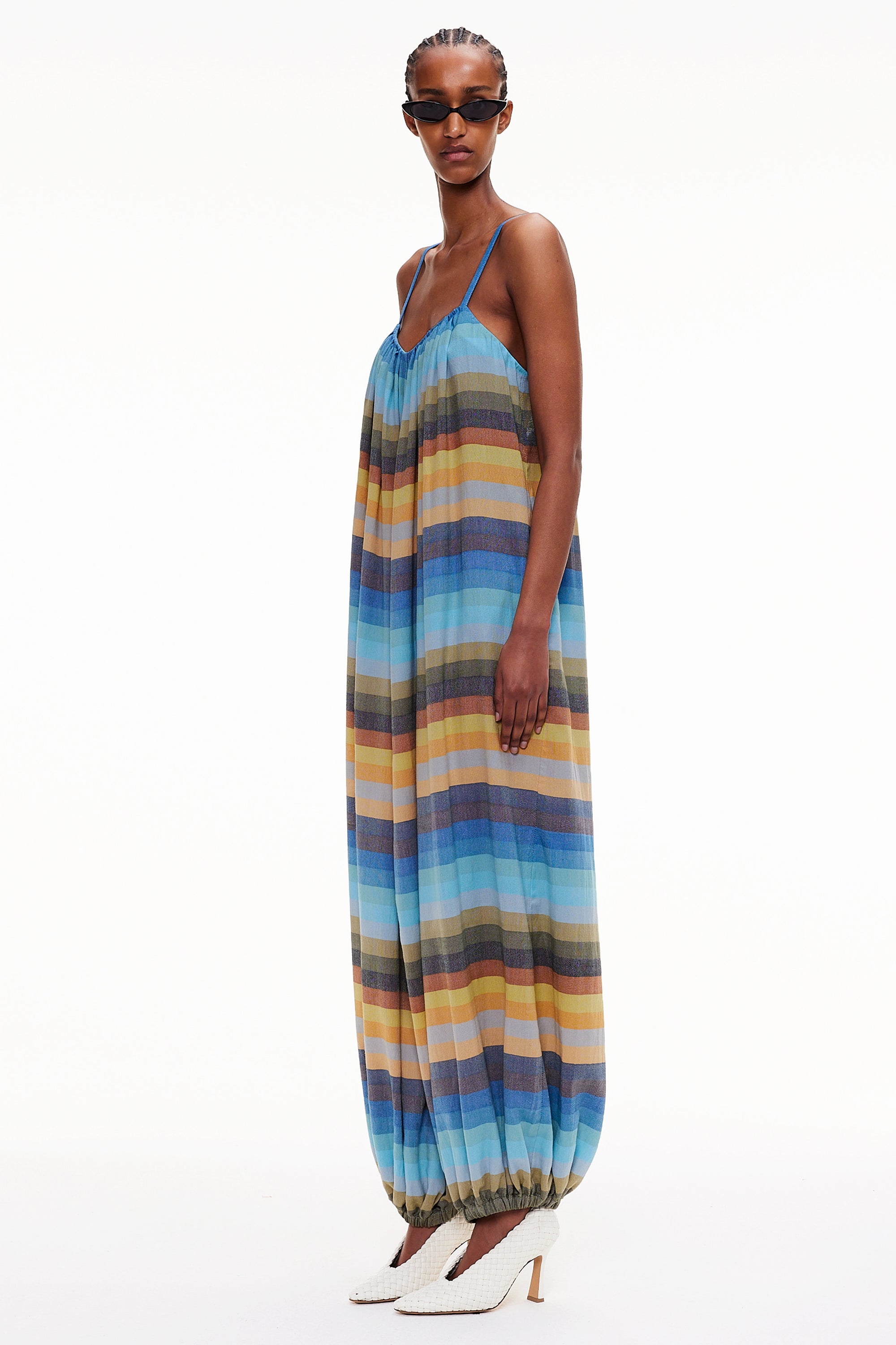 The Balloon Jumpsuit - Stripe 34