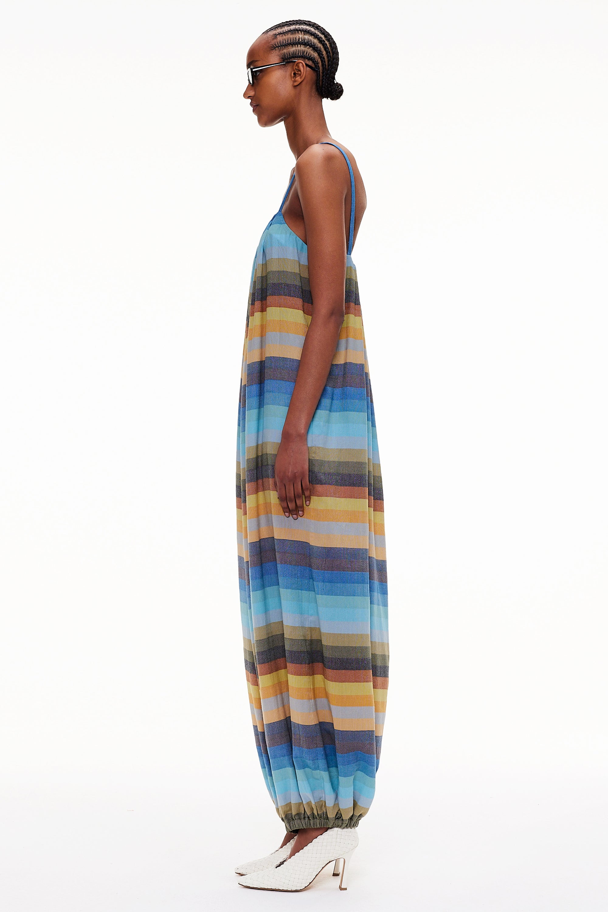 The Balloon Jumpsuit - Stripe 34