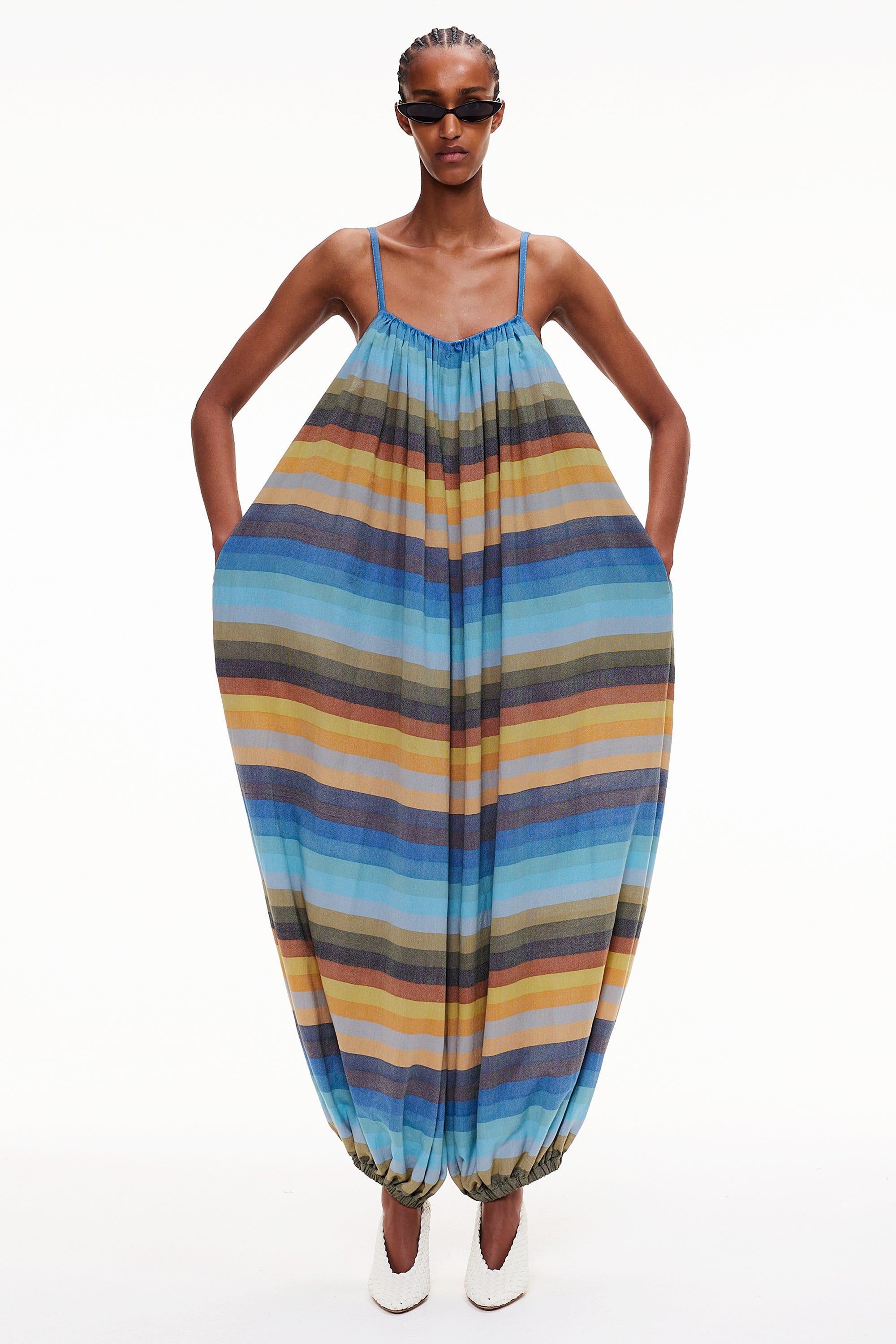 The Balloon Jumpsuit - Stripe 34