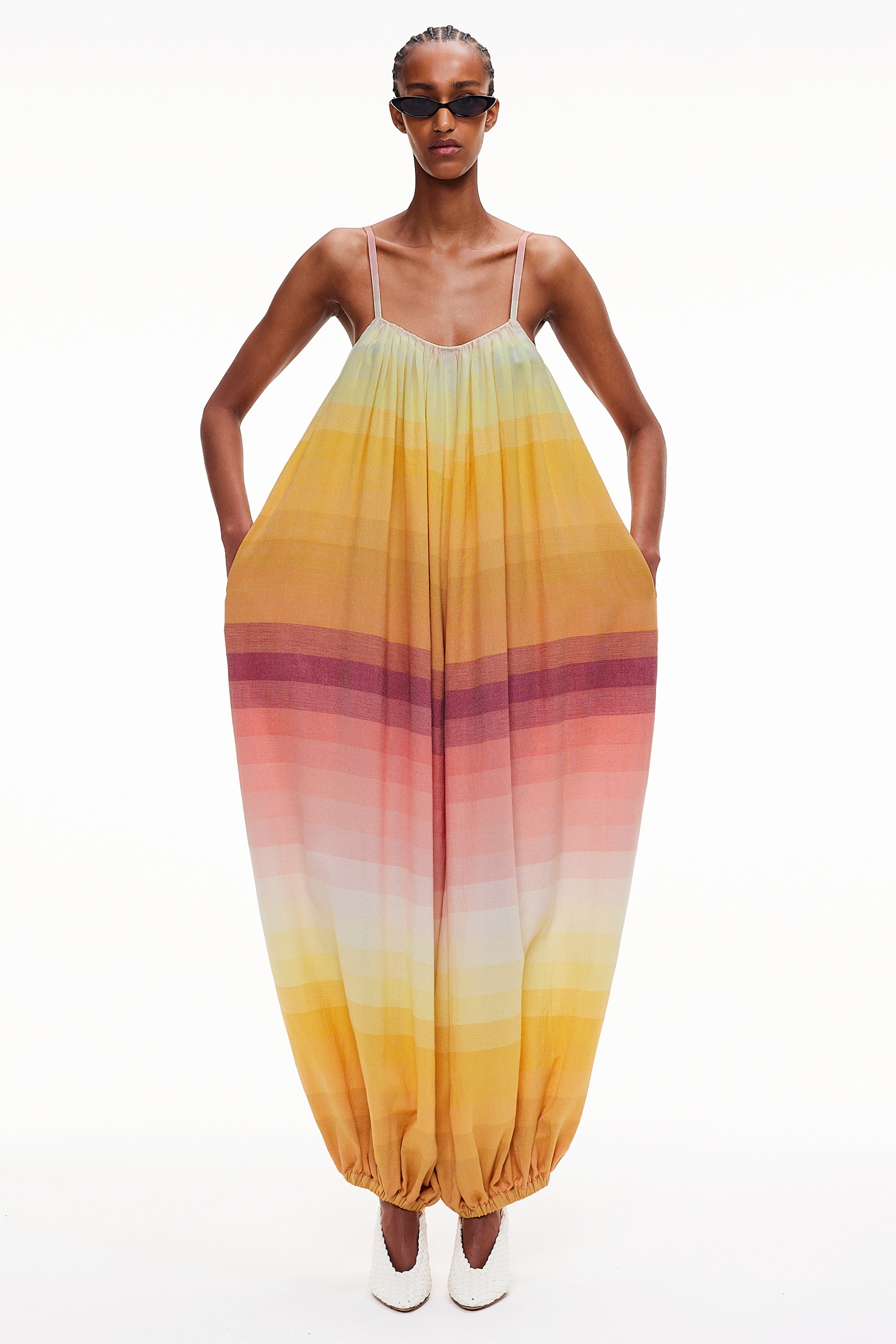 The Balloon Jumpsuit - Stripe 72