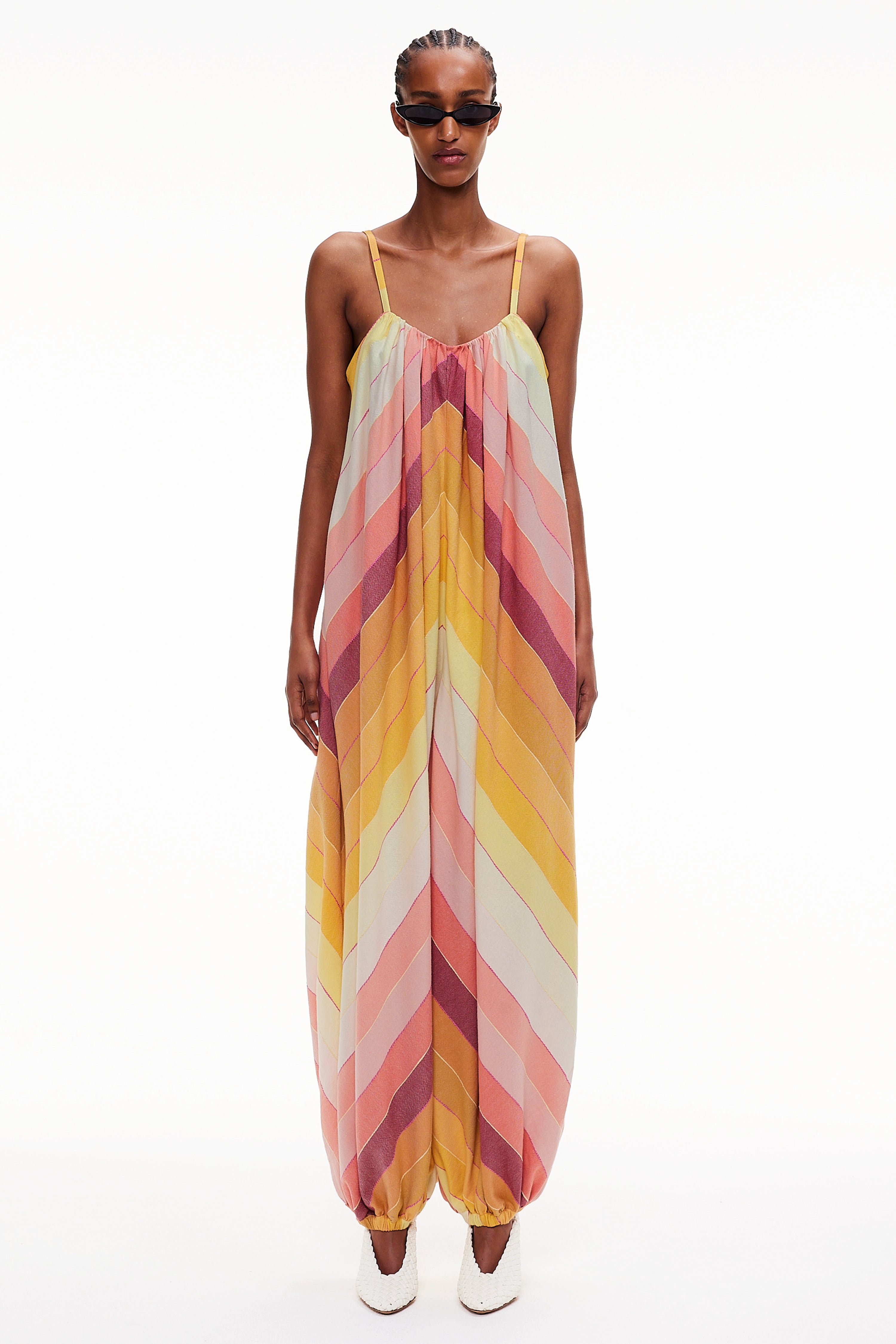 The Balloon Jumpsuit - Stripe 79