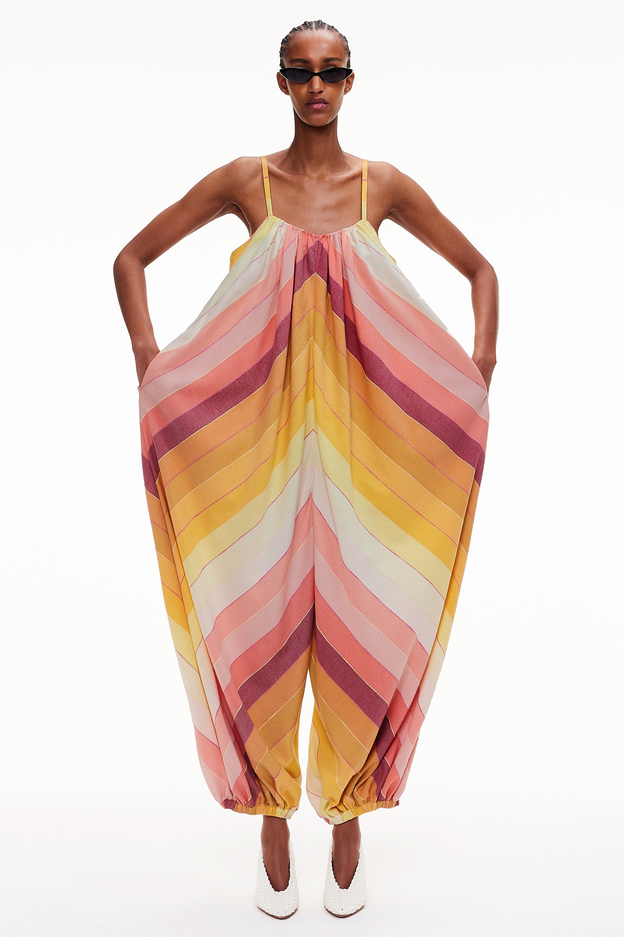 The Balloon Jumpsuit - Stripe 79