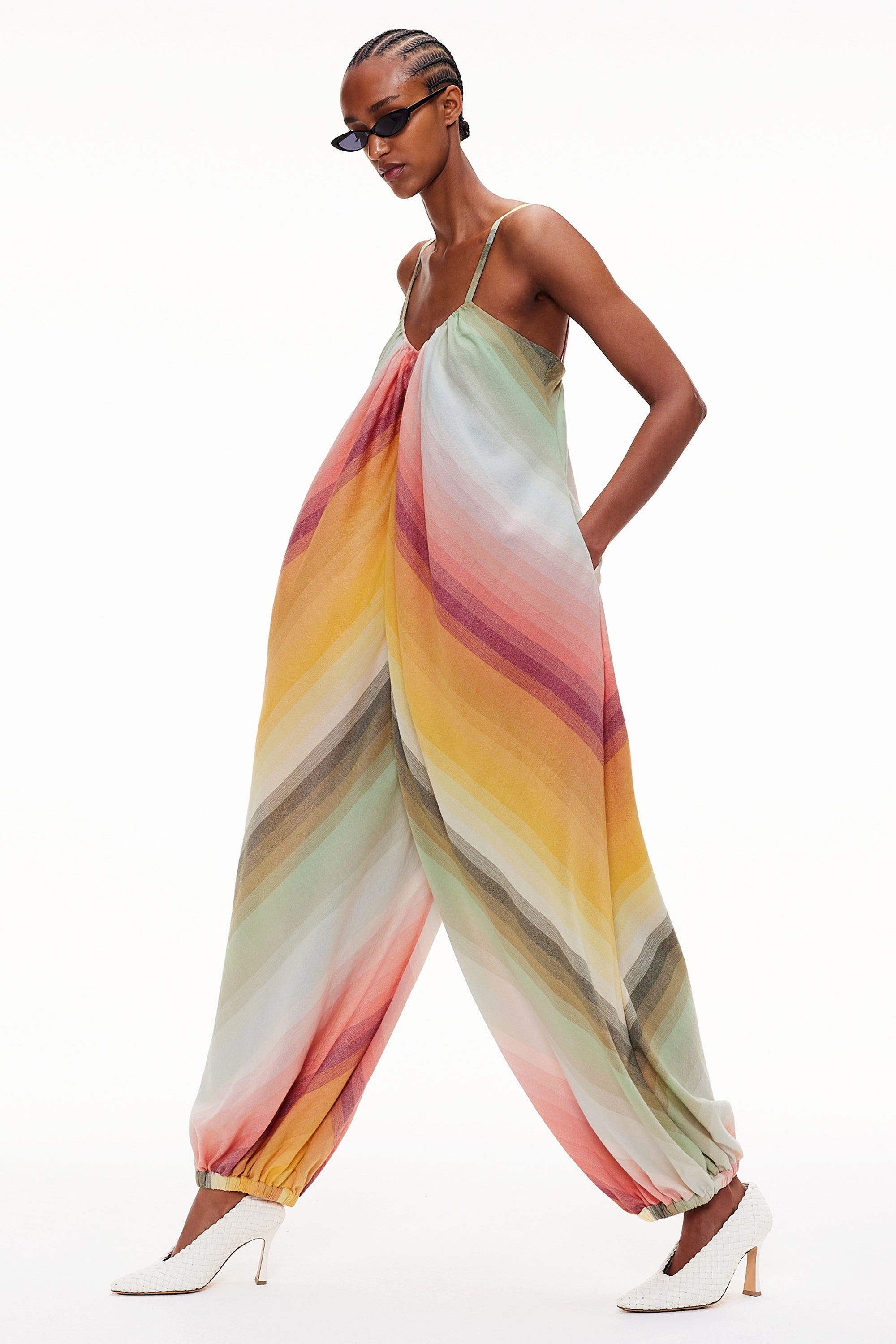 The Balloon Jumpsuit - Stripe 87
