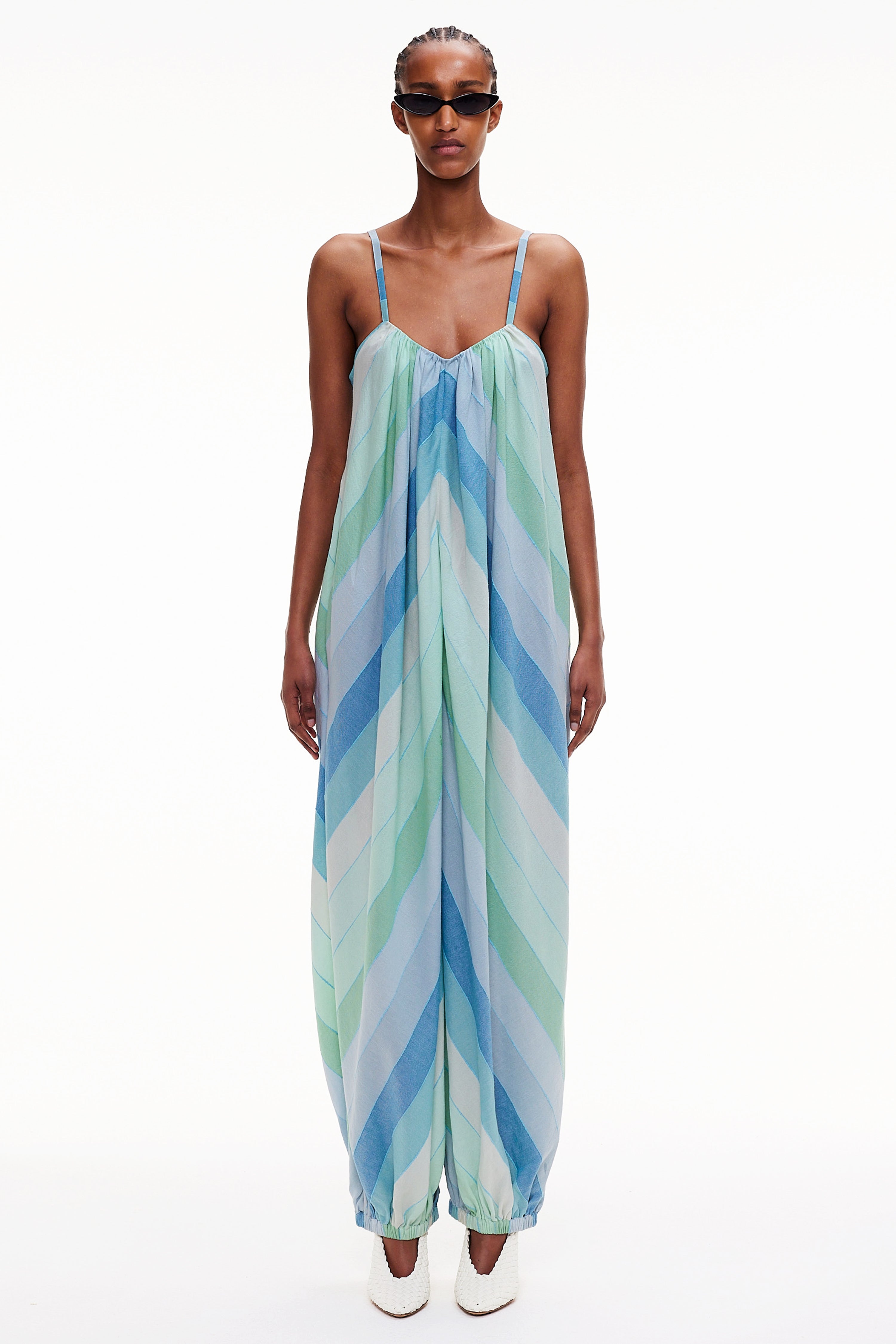 The Balloon Jumpsuit - Stripe 40