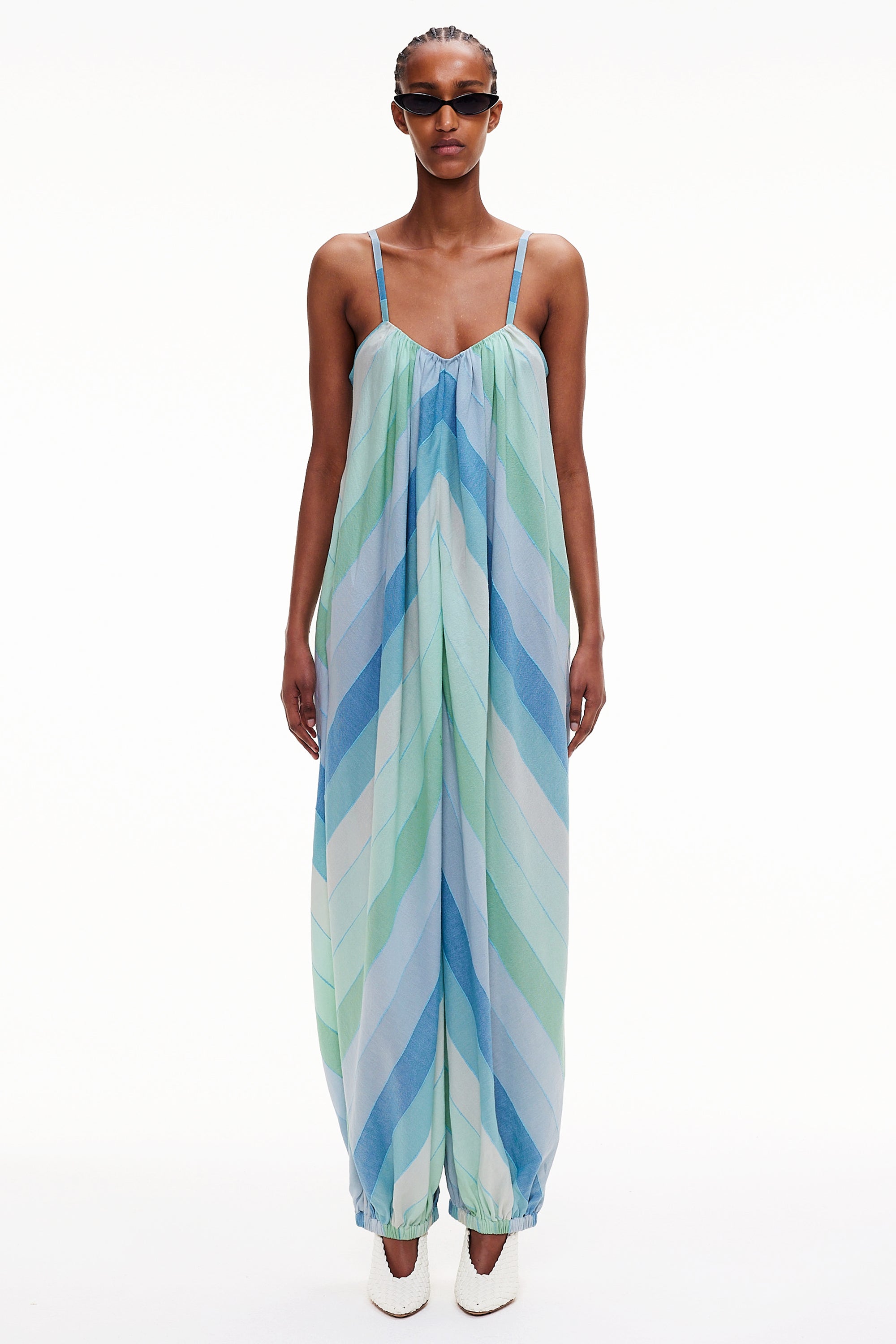 The Balloon Jumpsuit - Stripe 40