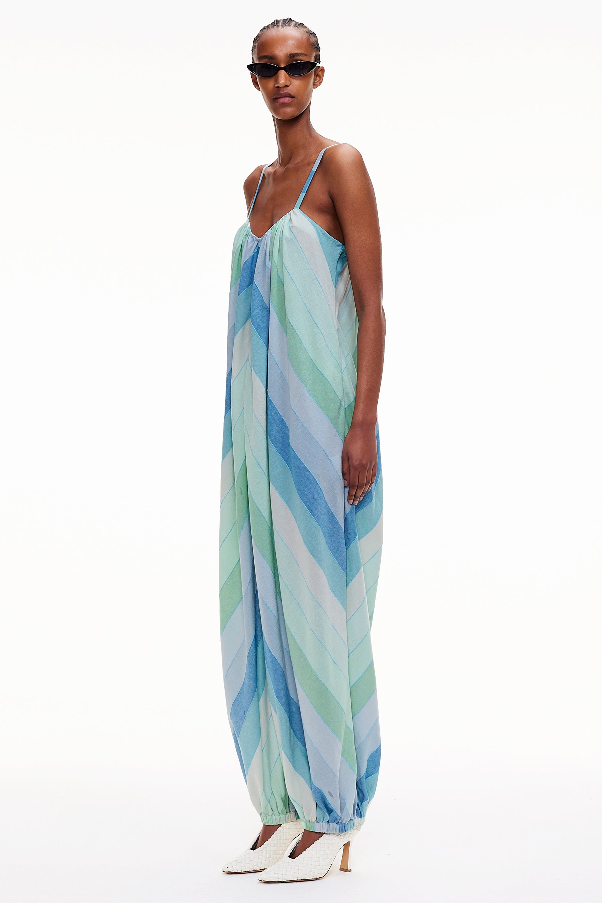 The Balloon Jumpsuit - Stripe 40