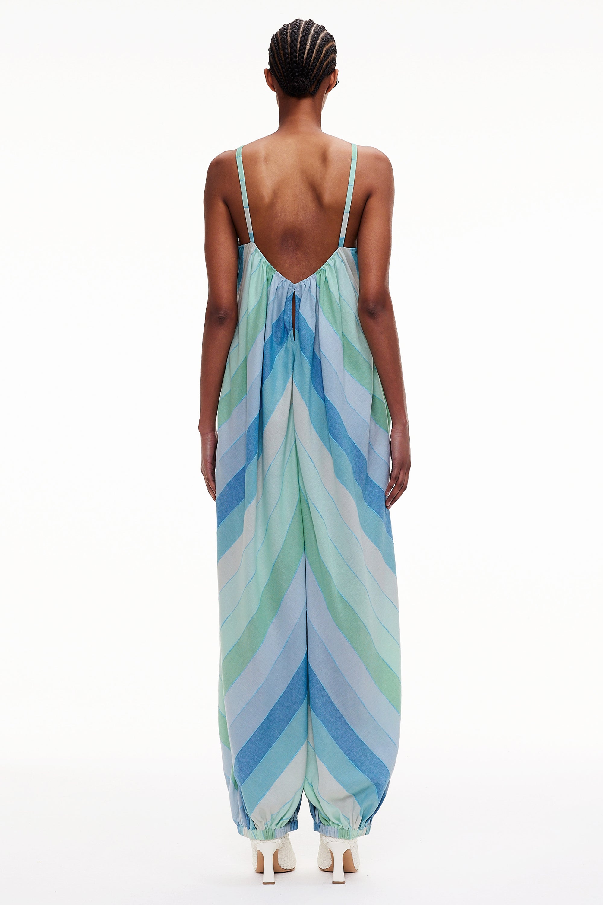 The Balloon Jumpsuit - Stripe 40