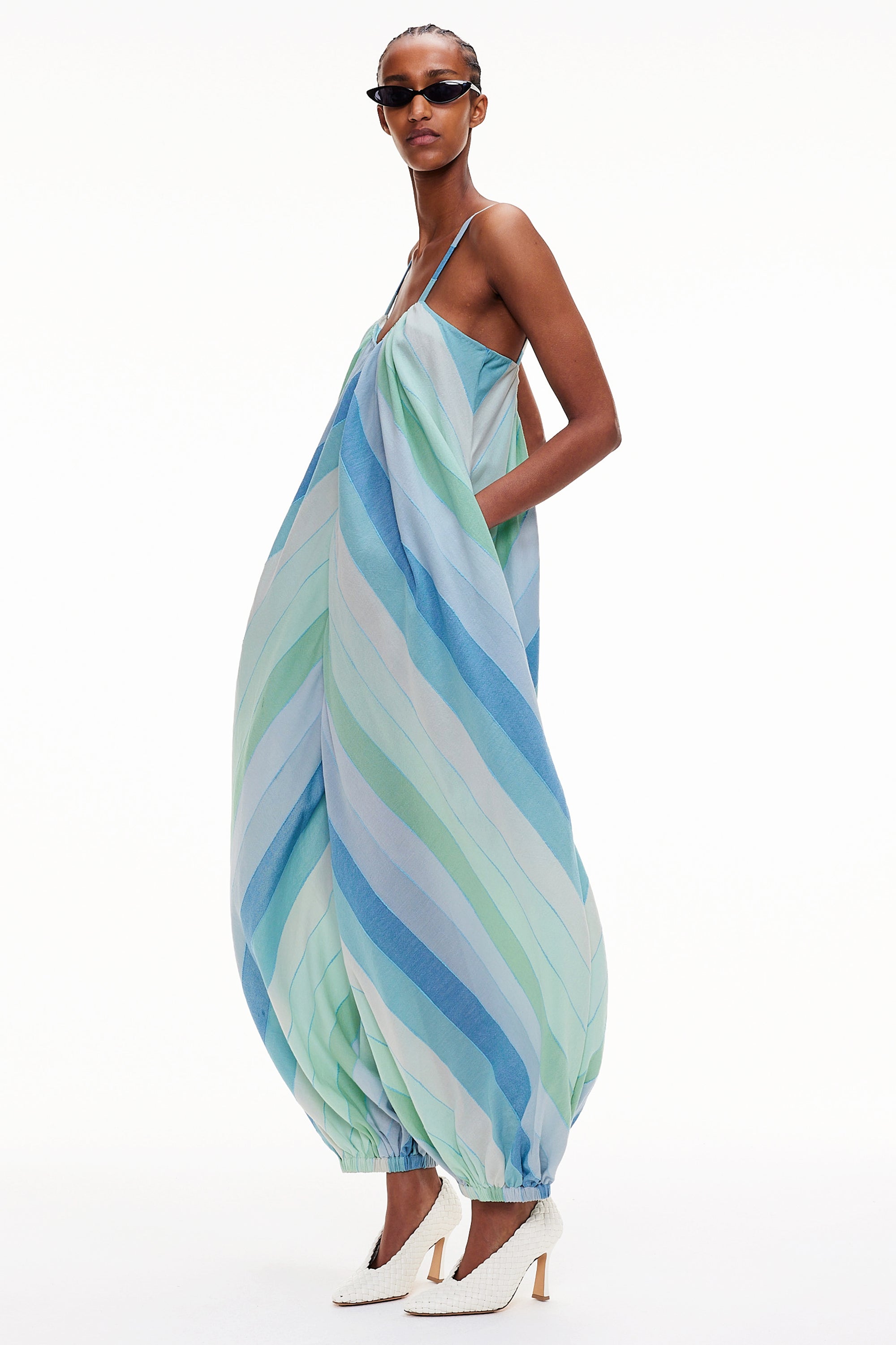 The Balloon Jumpsuit - Stripe 40
